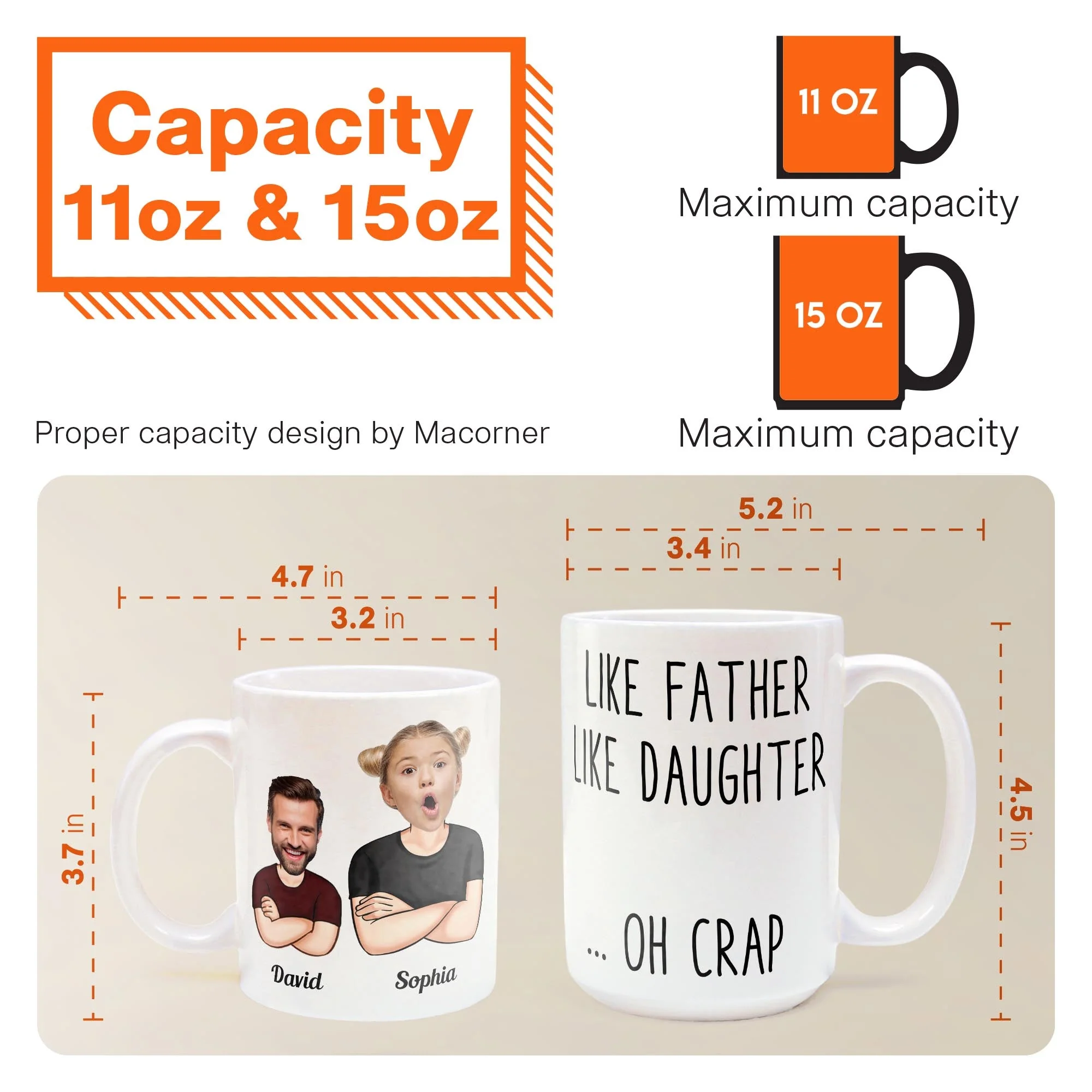 Like Father Like Daughter - Personalized Photo Mug - Image 7