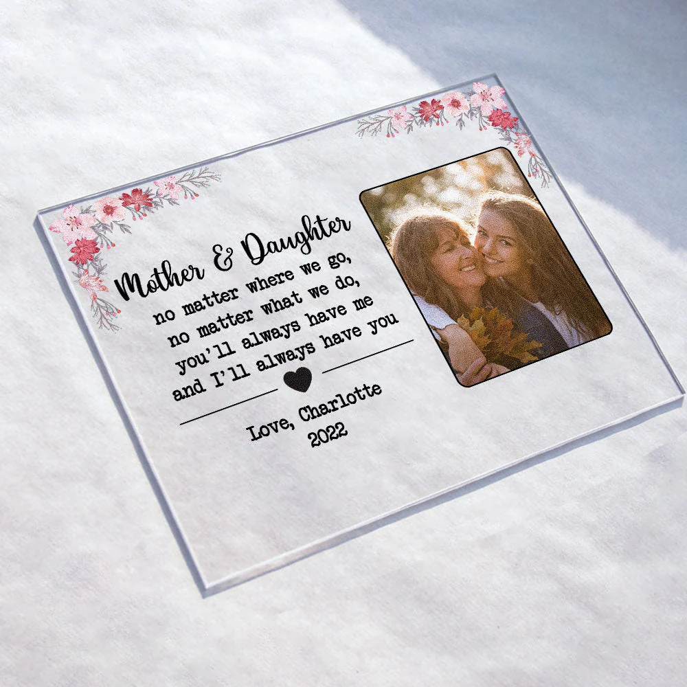 Mother & Daughter - Personalized Acrylic Photo Plaque - Image 3