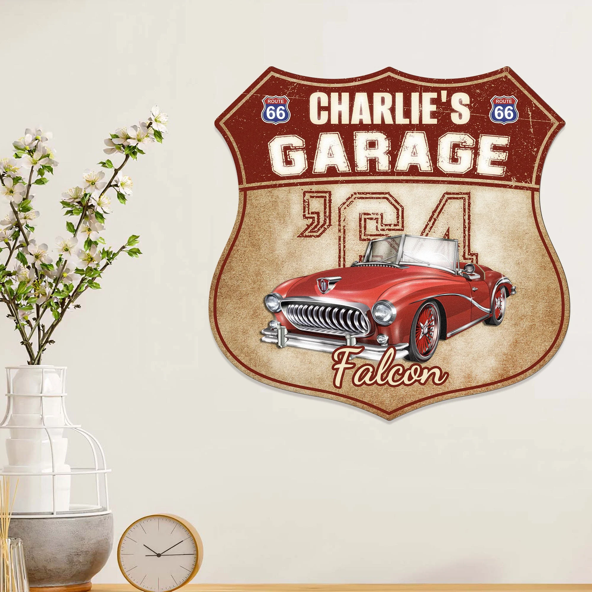 My Garage My Car - Personalized Custom Shaped Metal Photo Sign - Image 3
