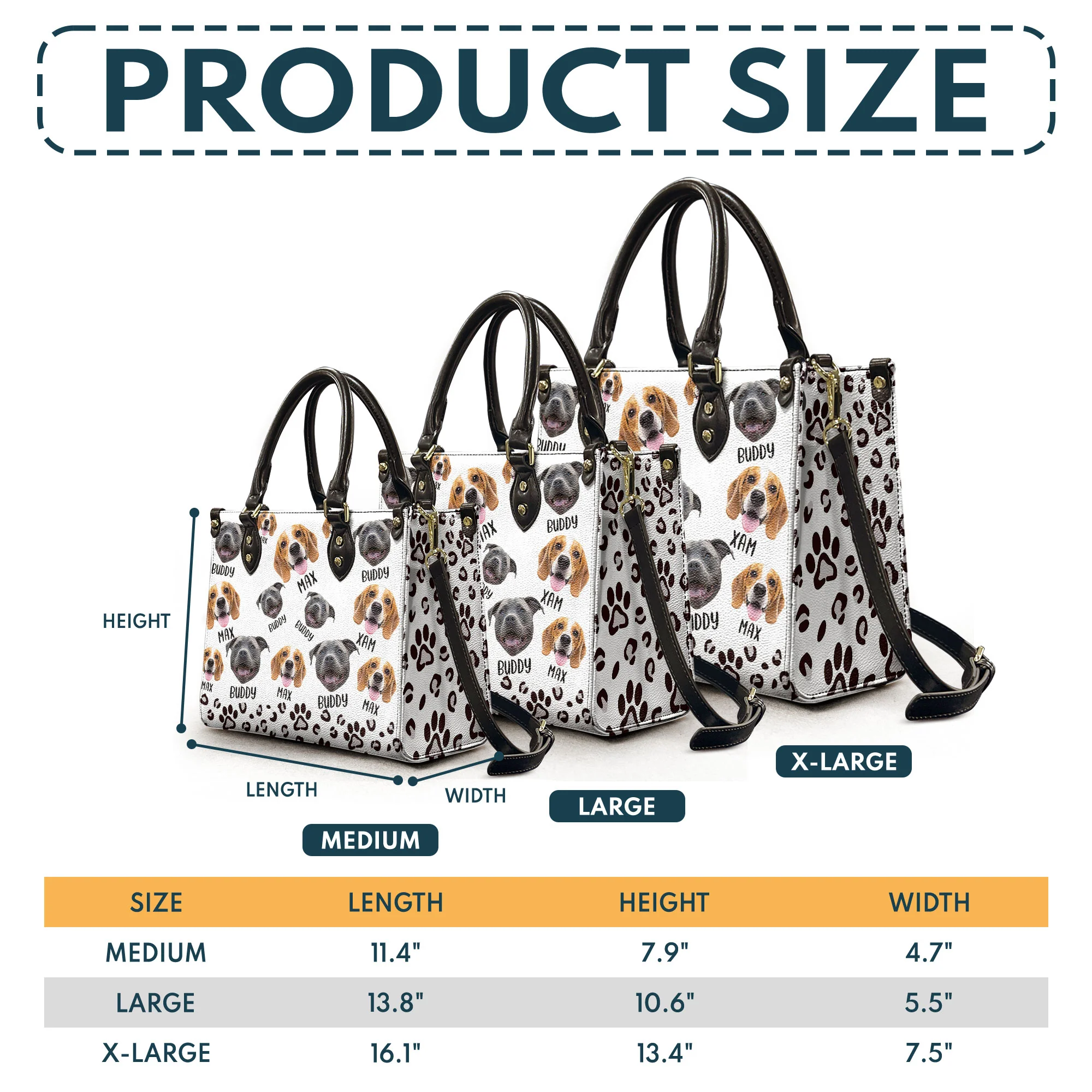 My Pet's Face - Personalized Photo Leather Bag - Image 6