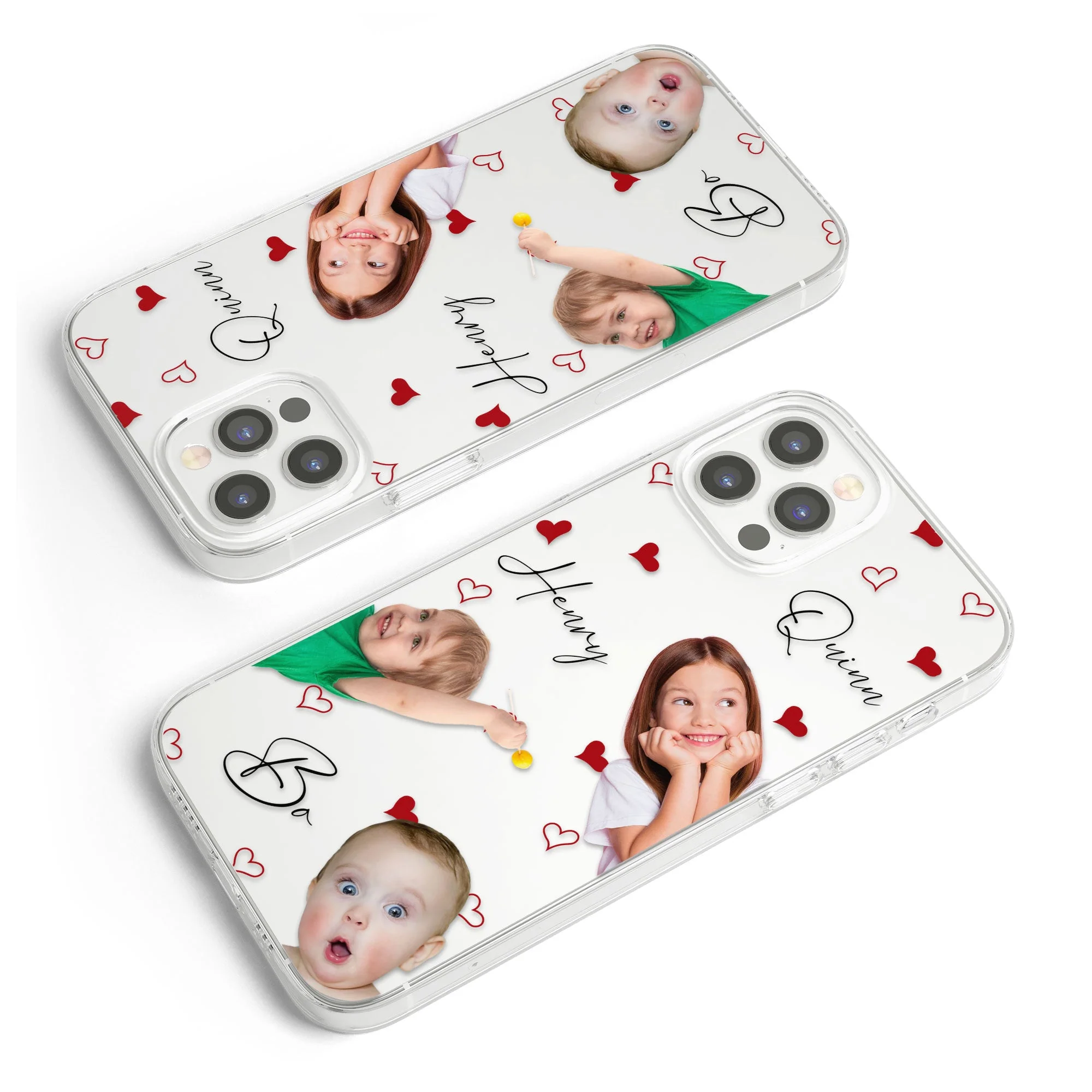 Peek-A-Boo Kids Family Friend Custom Image - Personalized Photo Clear Phone Case - Image 6