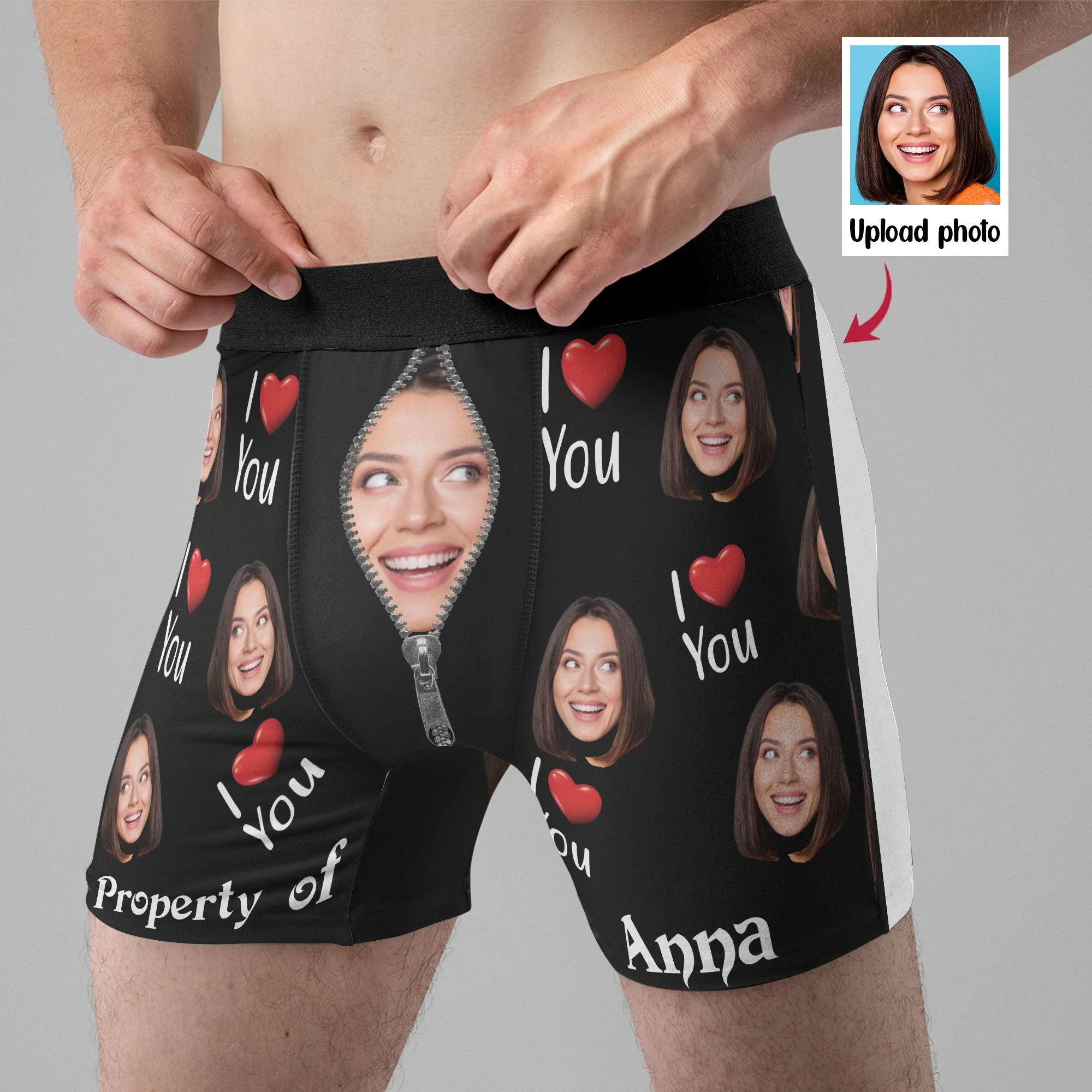 Property Of Girlfriends - Personalized Photo Men's Boxer Briefs - Birthday Gifts For Men, Him, Him, Boyfriend - Gift For Husband - Image 5