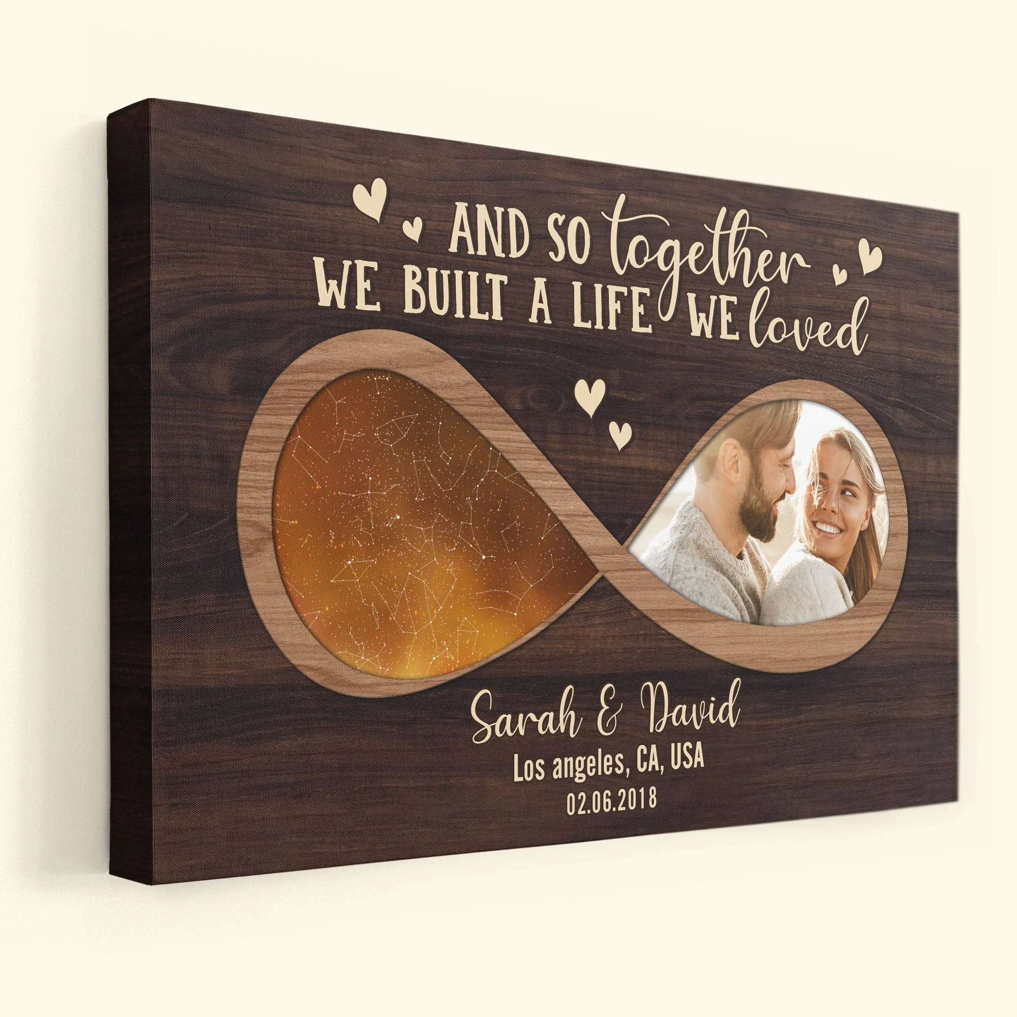 Together We Built A Life We Loved - Personalized Photo Wrapped Canvas - Image 3