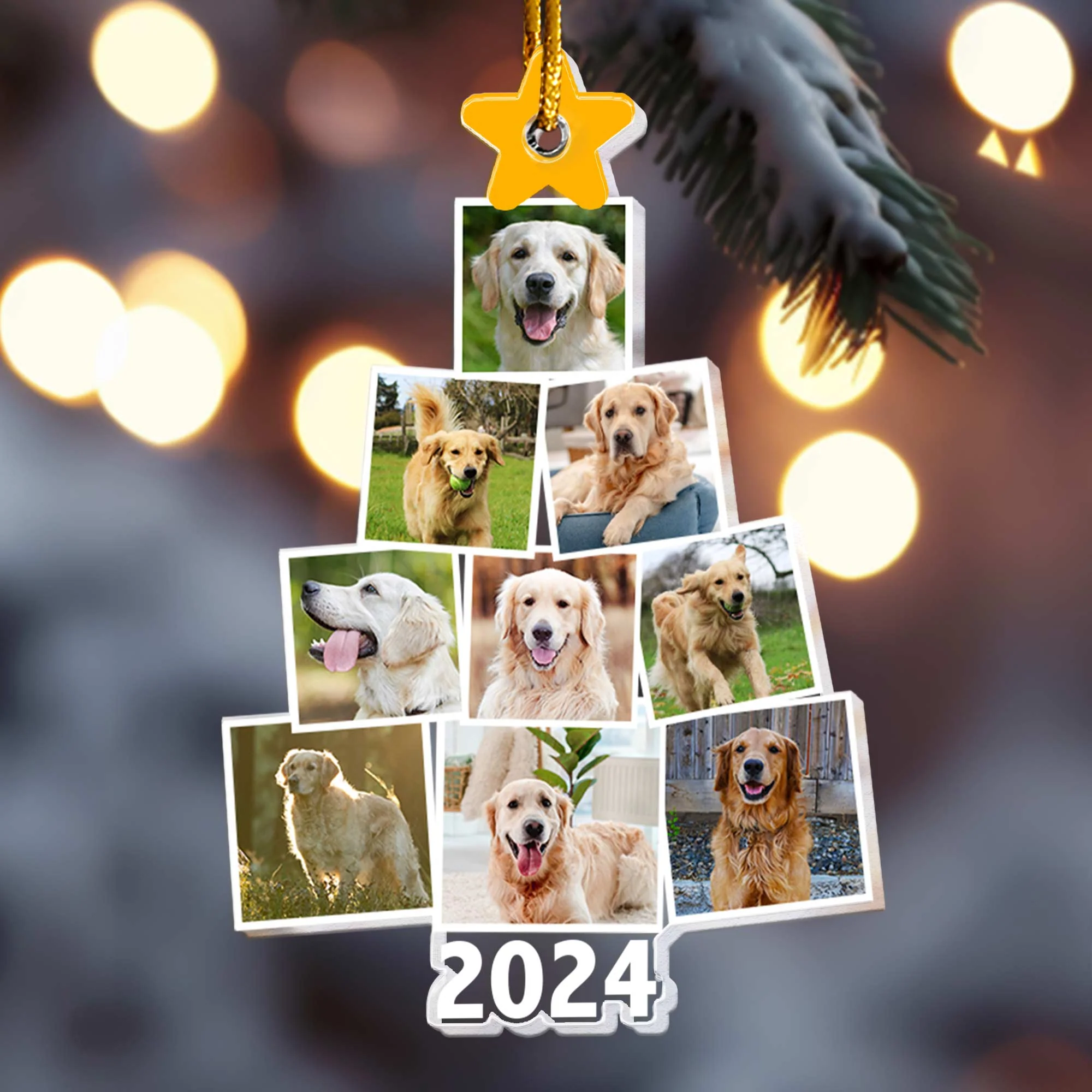 Photo Pet Christmas Tree - Personalized Acrylic Photo Ornament - Image 4