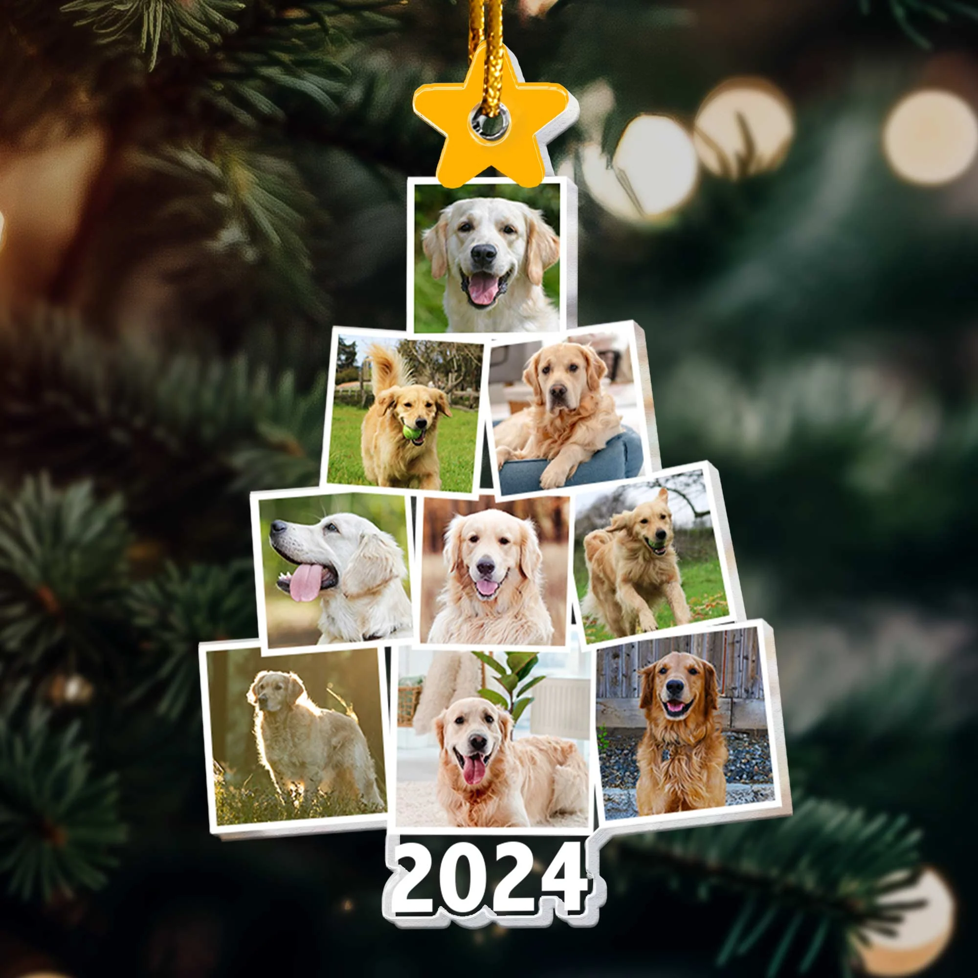 Photo Pet Christmas Tree - Personalized Acrylic Photo Ornament - Image 5