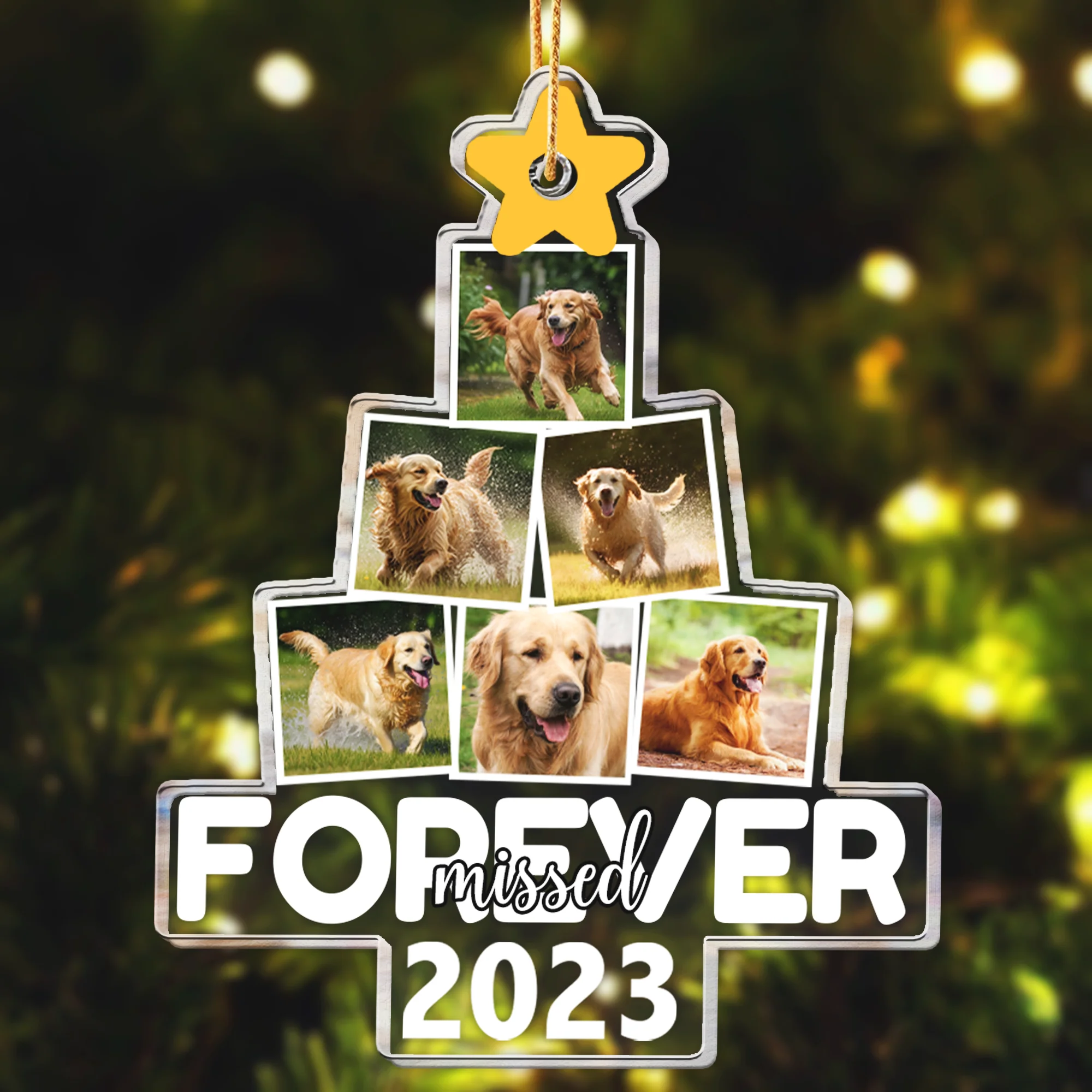 Photo Pet Memorial - Personalized Acrylic Photo Ornament - Image 2