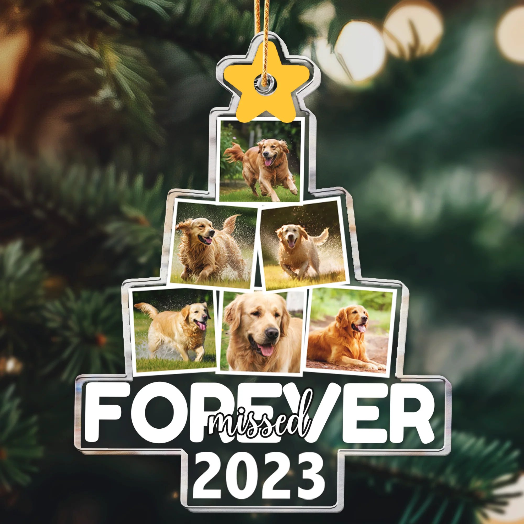 Photo Pet Memorial - Personalized Acrylic Photo Ornament - Image 4