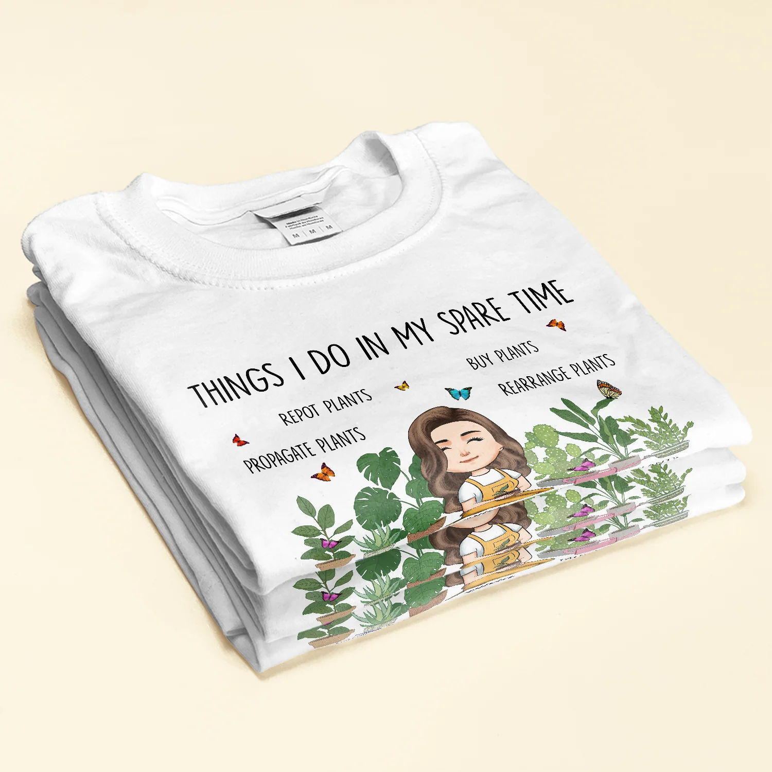 Plant Lady In Spare Time - Personalized Shirt - Image 2