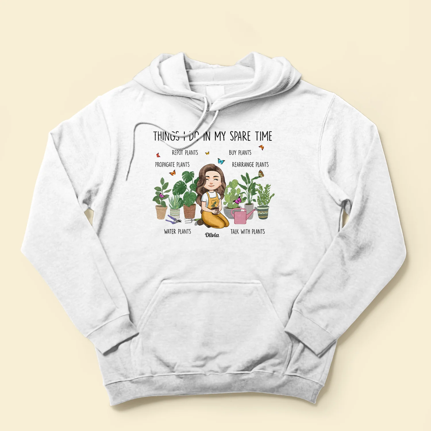 Plant Lady In Spare Time - Personalized Shirt - Image 4