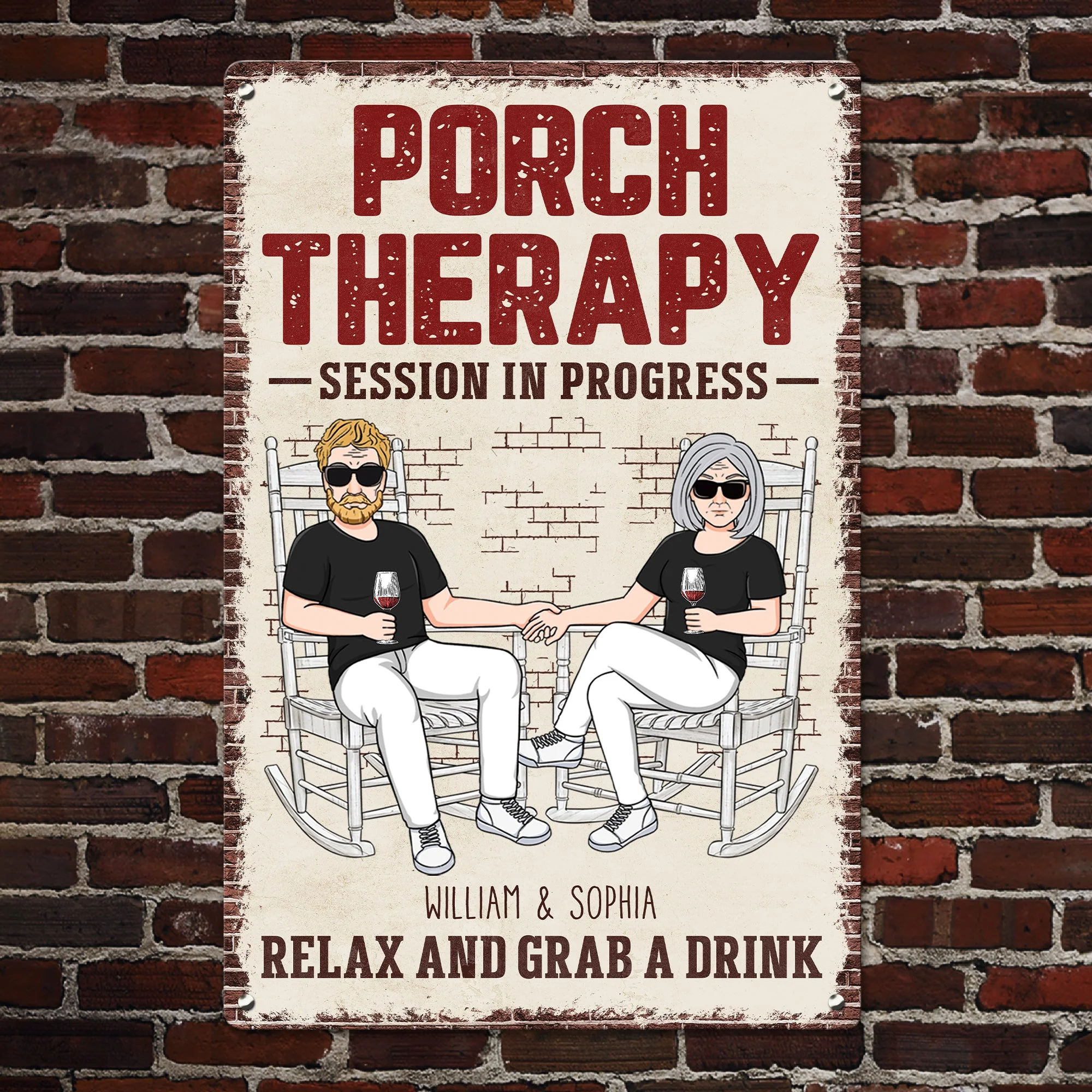 Porch Therapy - Personalized Metal Sign - Image 2