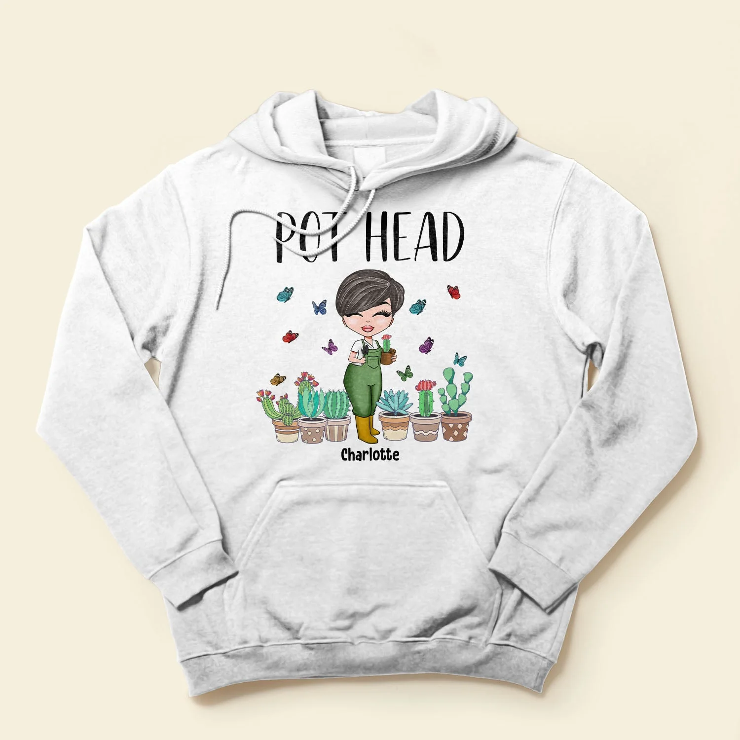 Pot Head - Personalized Shirt - Gift For Gardeners - Cartoon Gardener - Image 4
