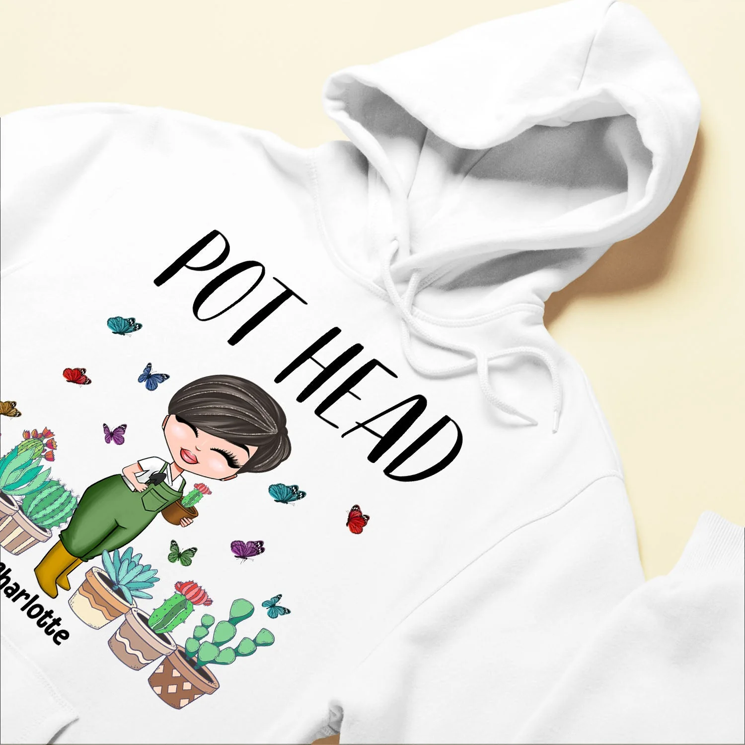 Pot Head - Personalized Shirt - Gift For Gardeners - Cartoon Gardener - Image 6