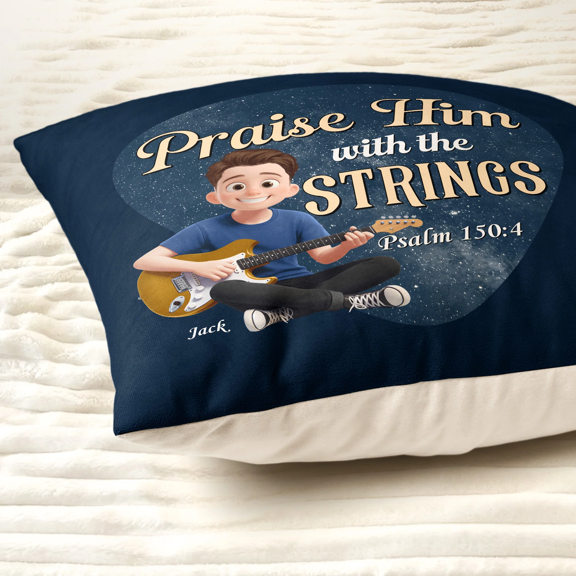 Praise Him With The Strings - Personalized Pillow - Image 3