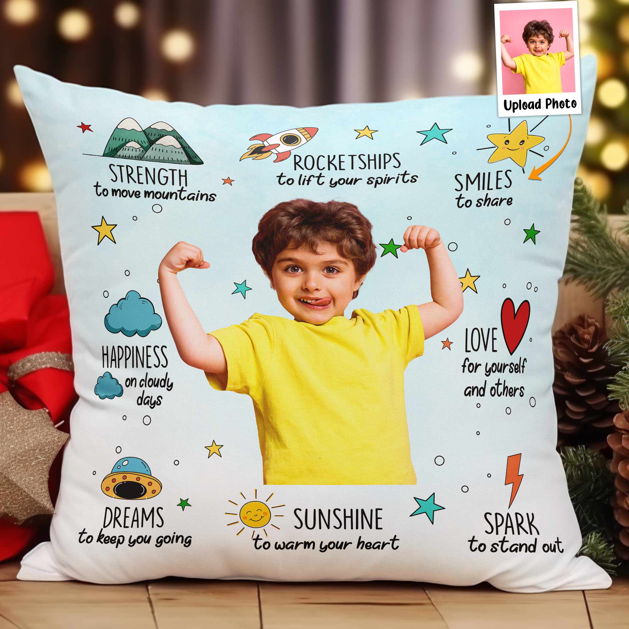 Prayer For Kids - Personalized Photo Pillow (Insert Included) - Image 2