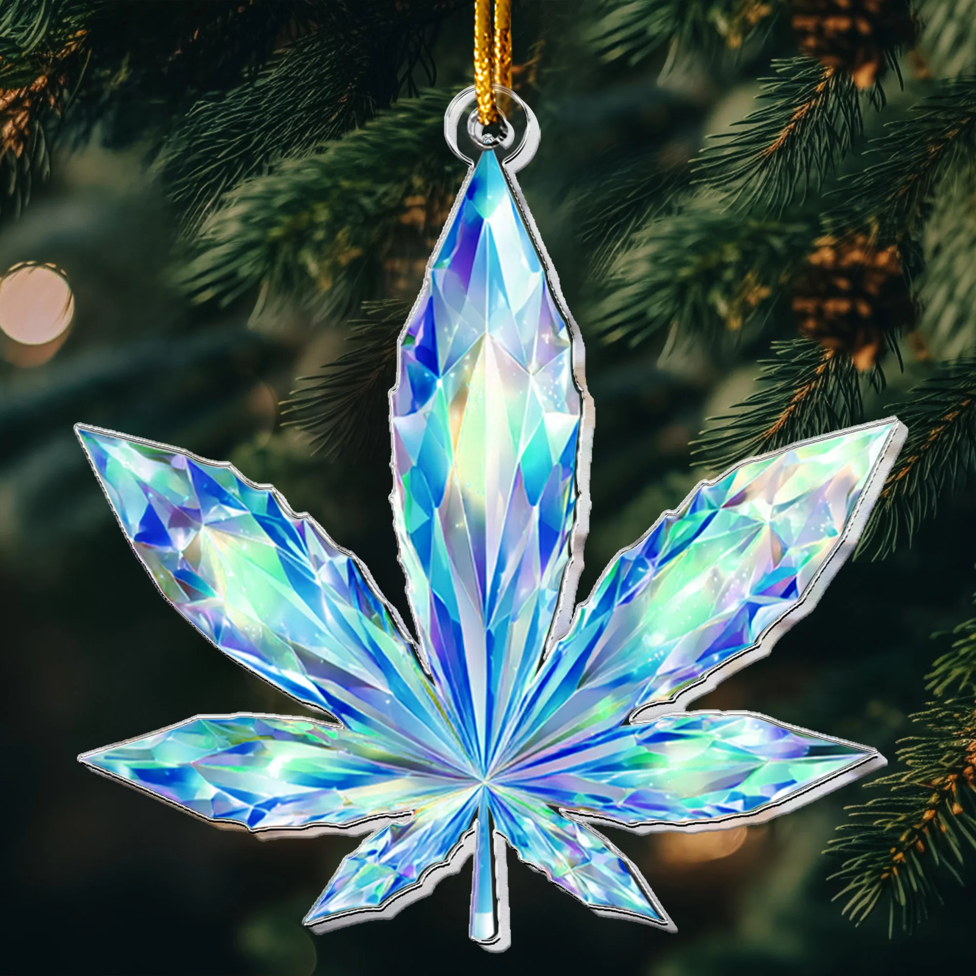 Prism Vivid Magic Leaf 2D Flat - Acrylic Ornament - Image 7