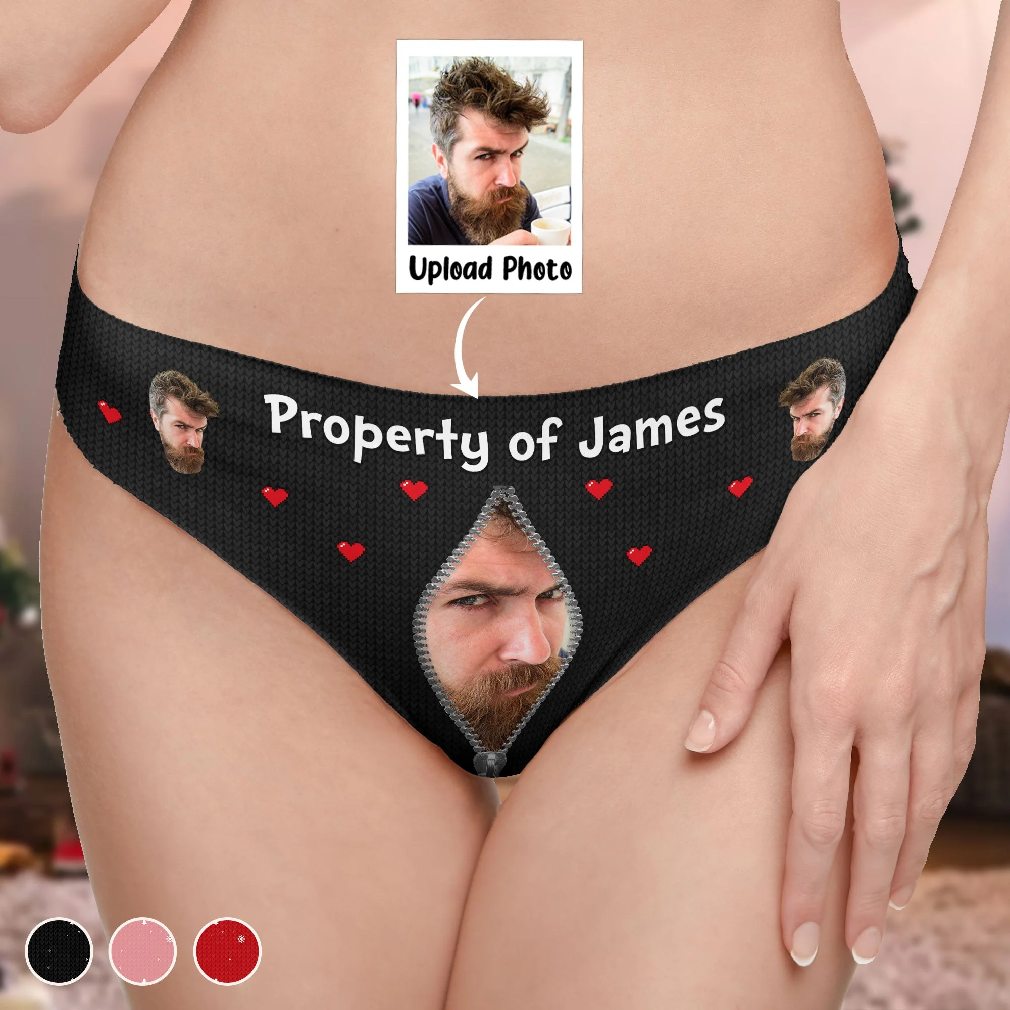 Property Of Anniversary Gift For Wife - Personalized Photo Women's Low-waisted Brief - Gift For Wife - Image 2