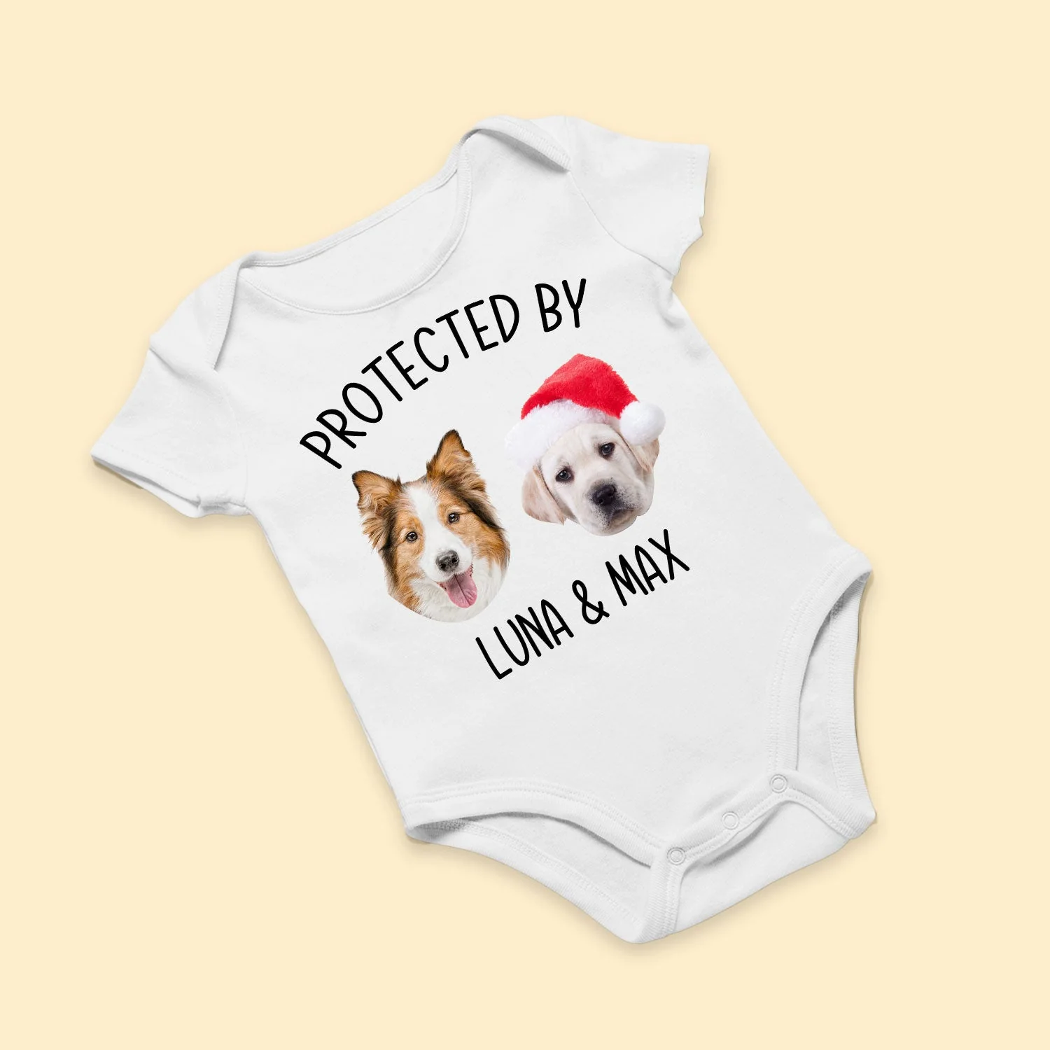 Protected By - Personalized Photo Baby Onesie - Image 2