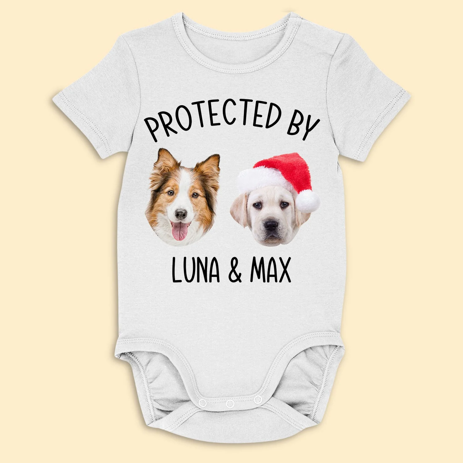 Protected By - Personalized Photo Baby Onesie - Image 4