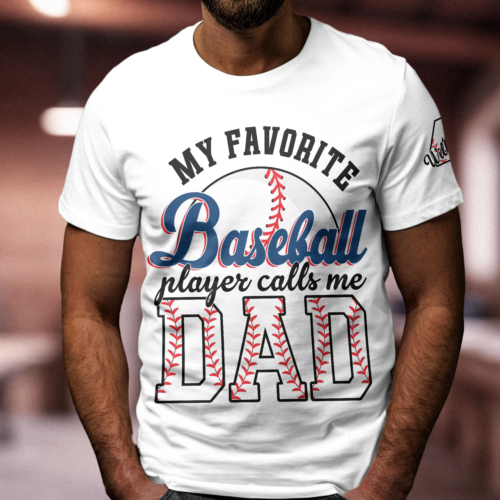 Proud Dad Favorite Player Baseball Softball Football Basketball - Personalized Shirt - Image 3