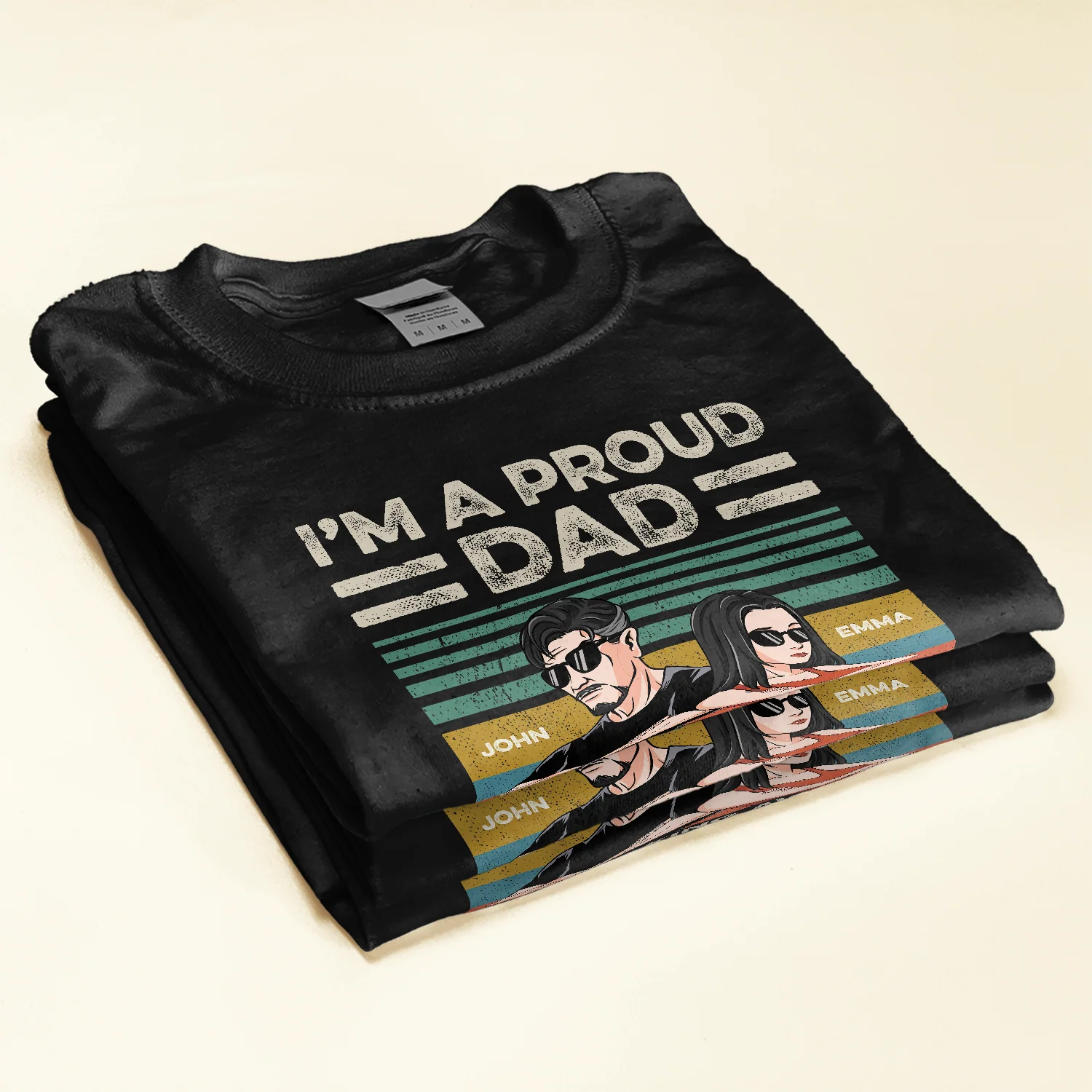Proud Dad Of Freaking Awesome Daughter - Personalized Shirt - Image 2
