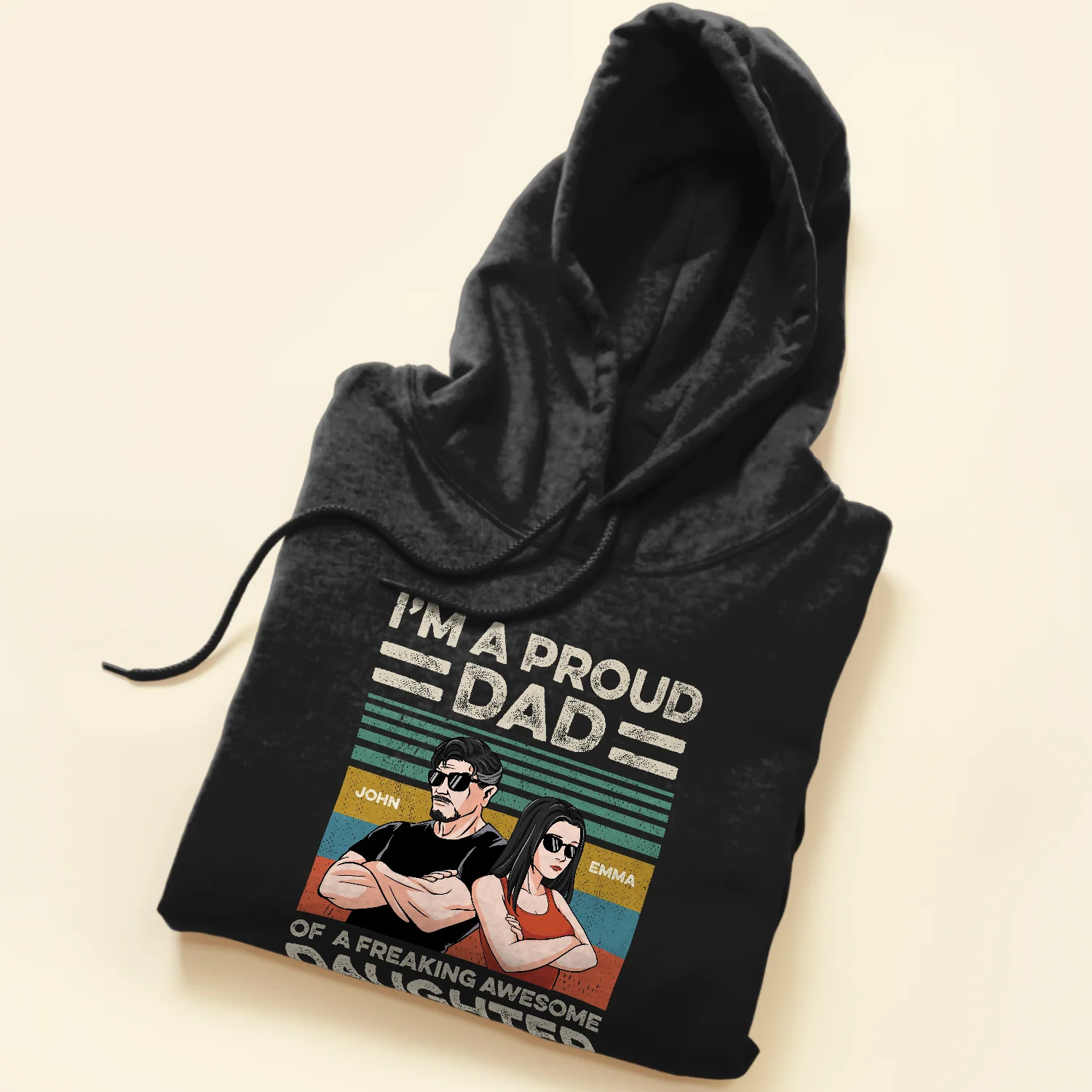 Proud Dad Of Freaking Awesome Daughter - Personalized Shirt - Image 5