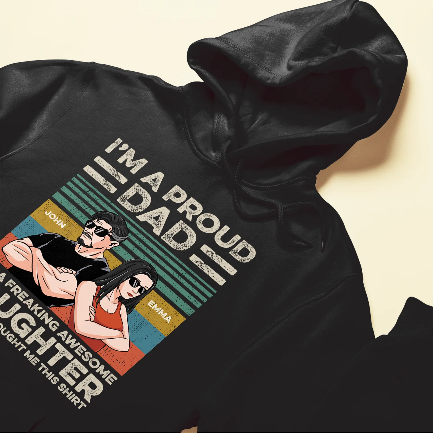 Proud Dad Of Freaking Awesome Daughter - Personalized Shirt - Image 6