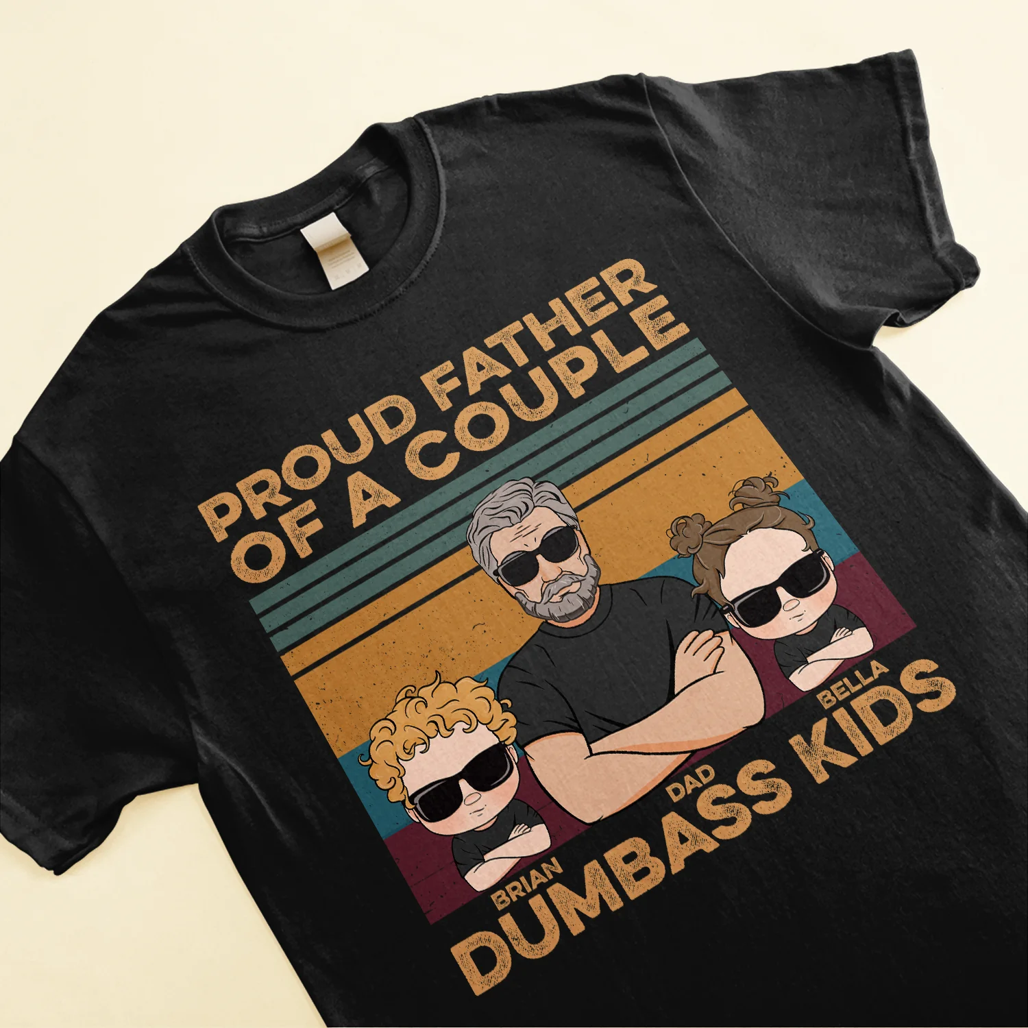 Proud Father Of A Few Dumbass Kids - Personalized Shirt Father's Day - Image 3