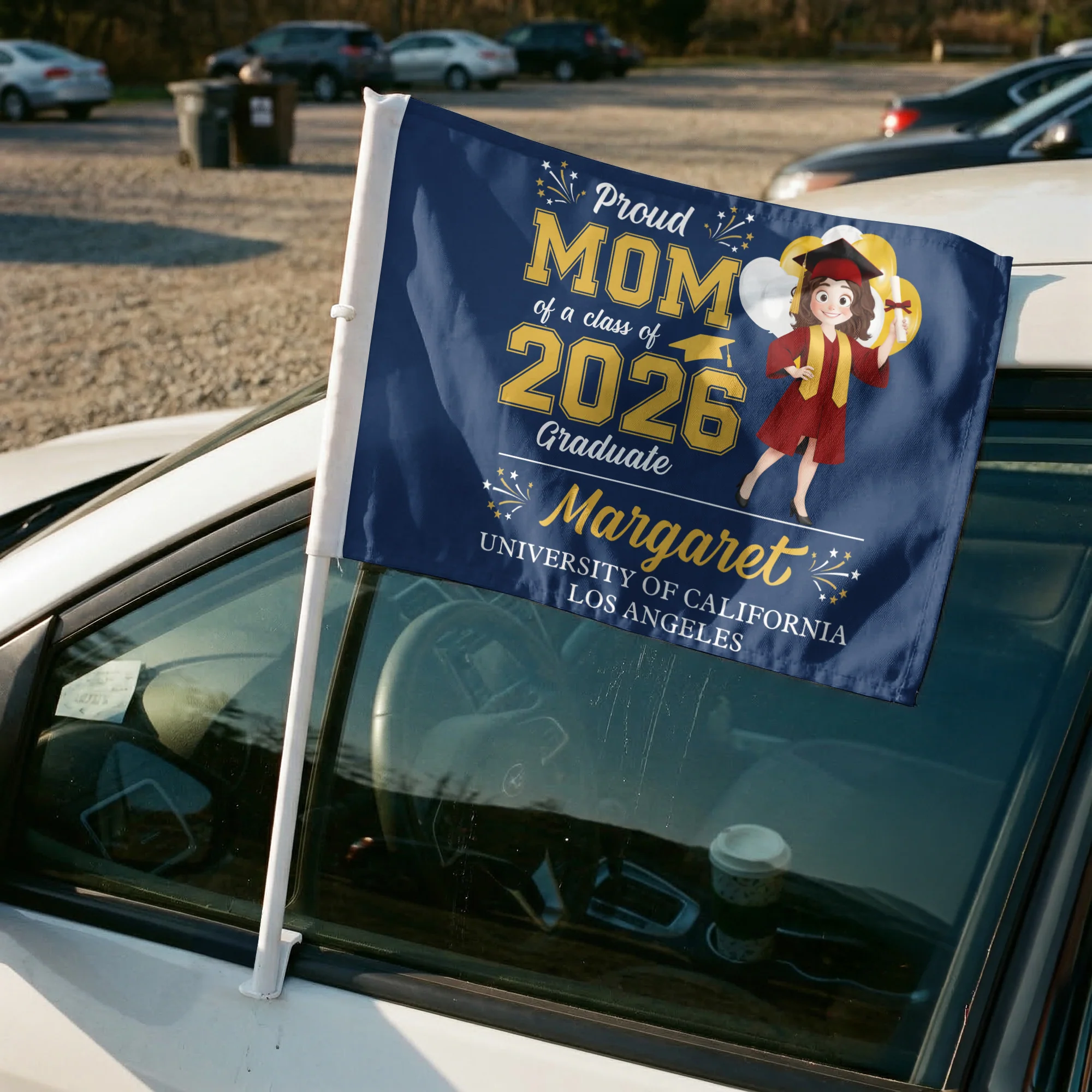 Proud Graduation - Personalized Car Flag - Image 4