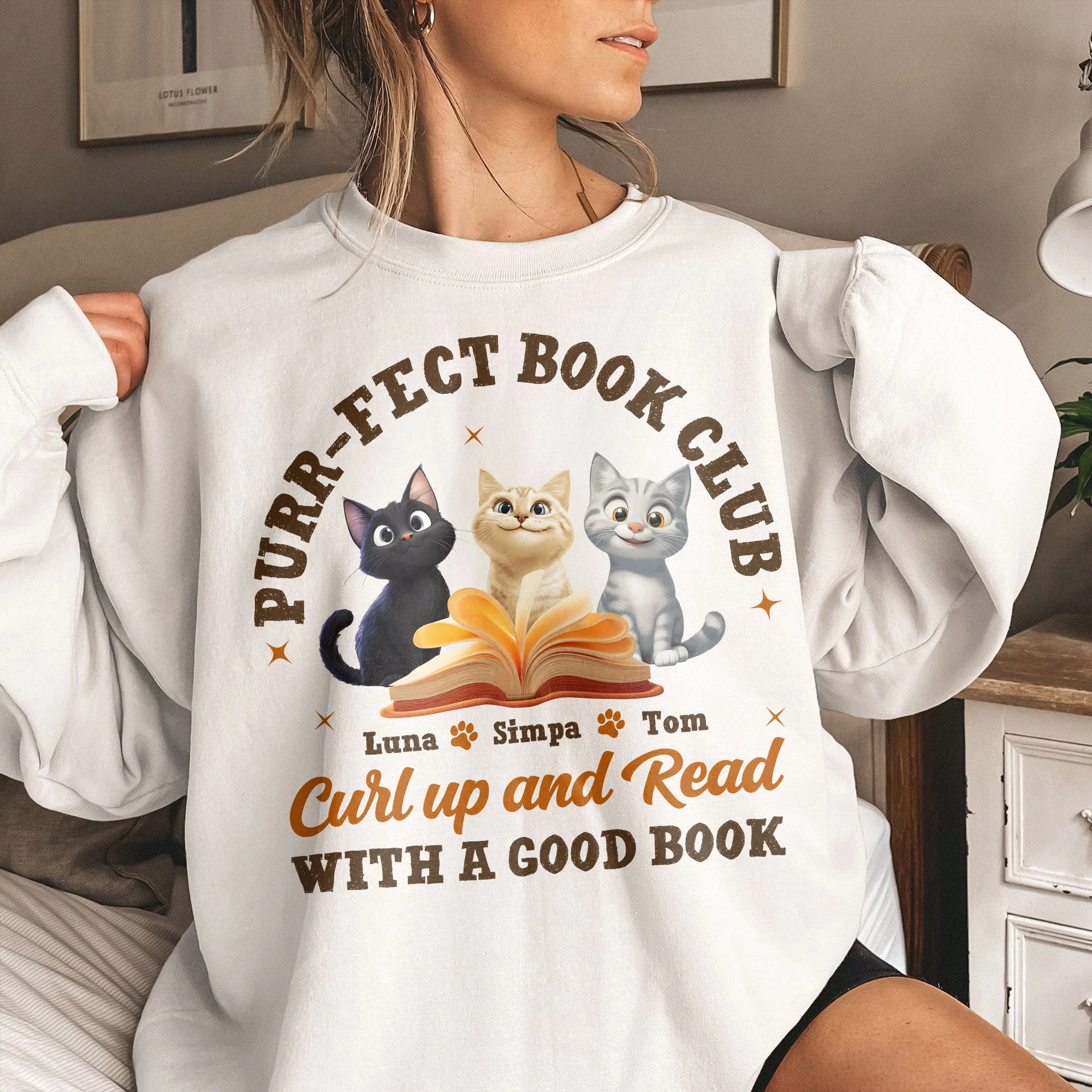 Purr-Fect Book Club - Personalized Shirt - Image 4