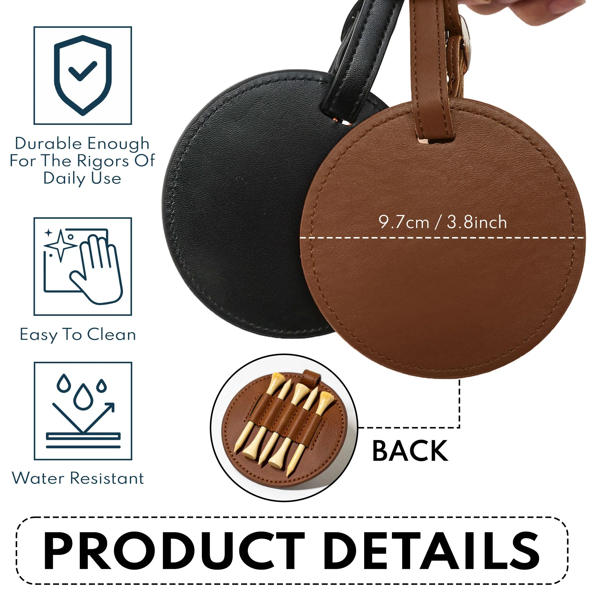 Queen Of The Green - Personalized Leather Golf Bag Tag - Image 5