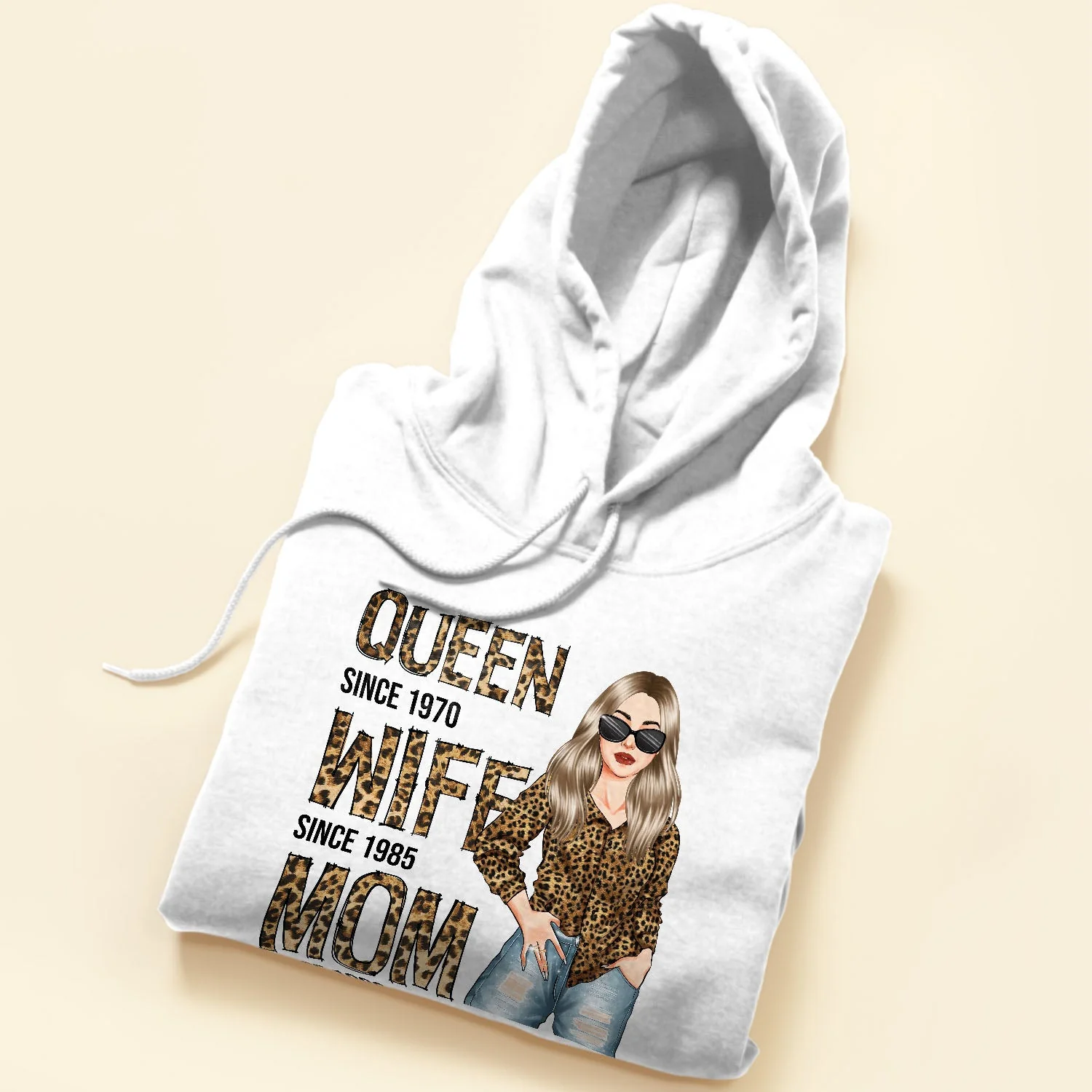 Queen Wife Mom - Personalized Shirt - Anniversary, Valentine's Day, Birthday Gift For Wife, Mom, Grandma - Leopard Woman - Image 6