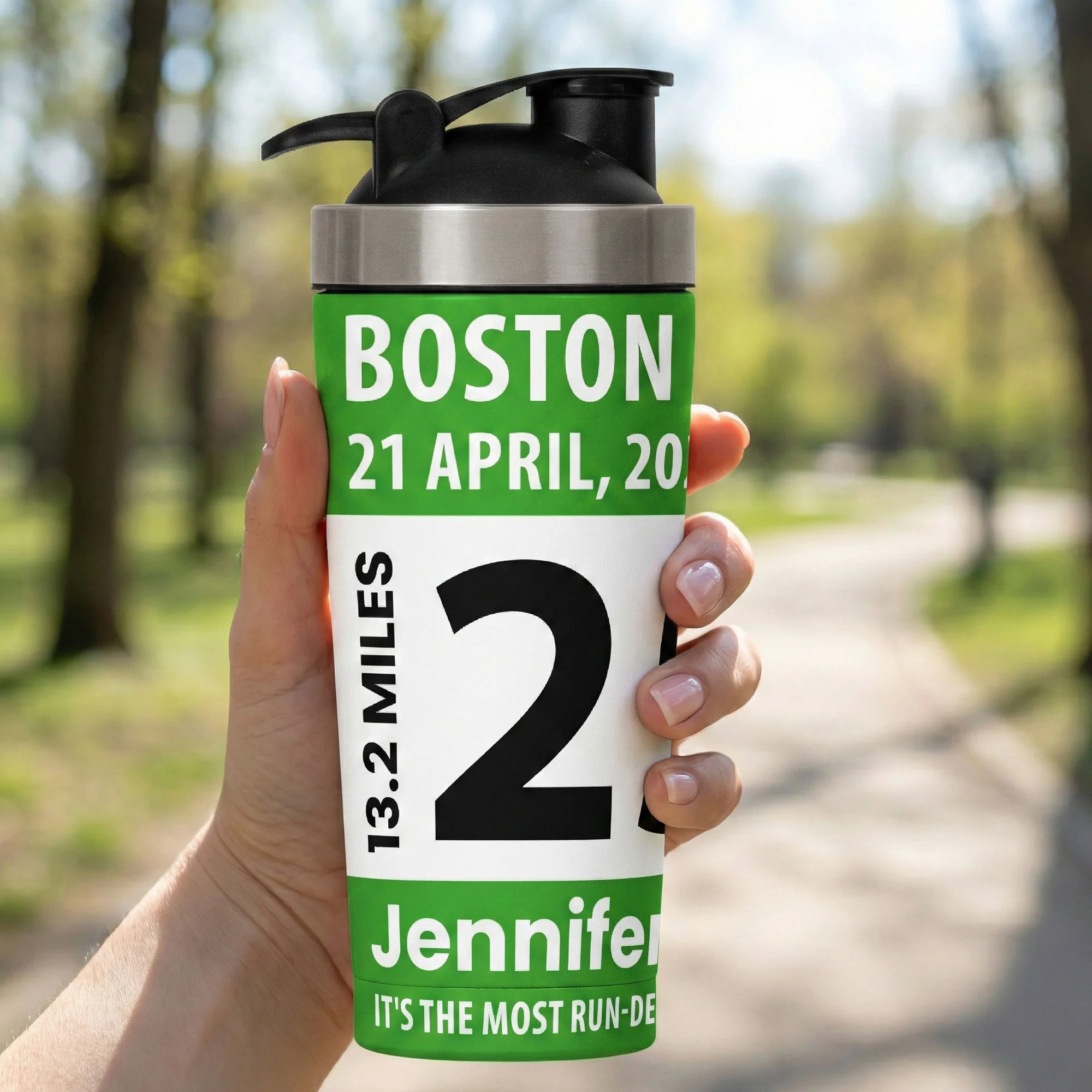 Race Bib For Runner - Personalized Protein Shaker - Image 4