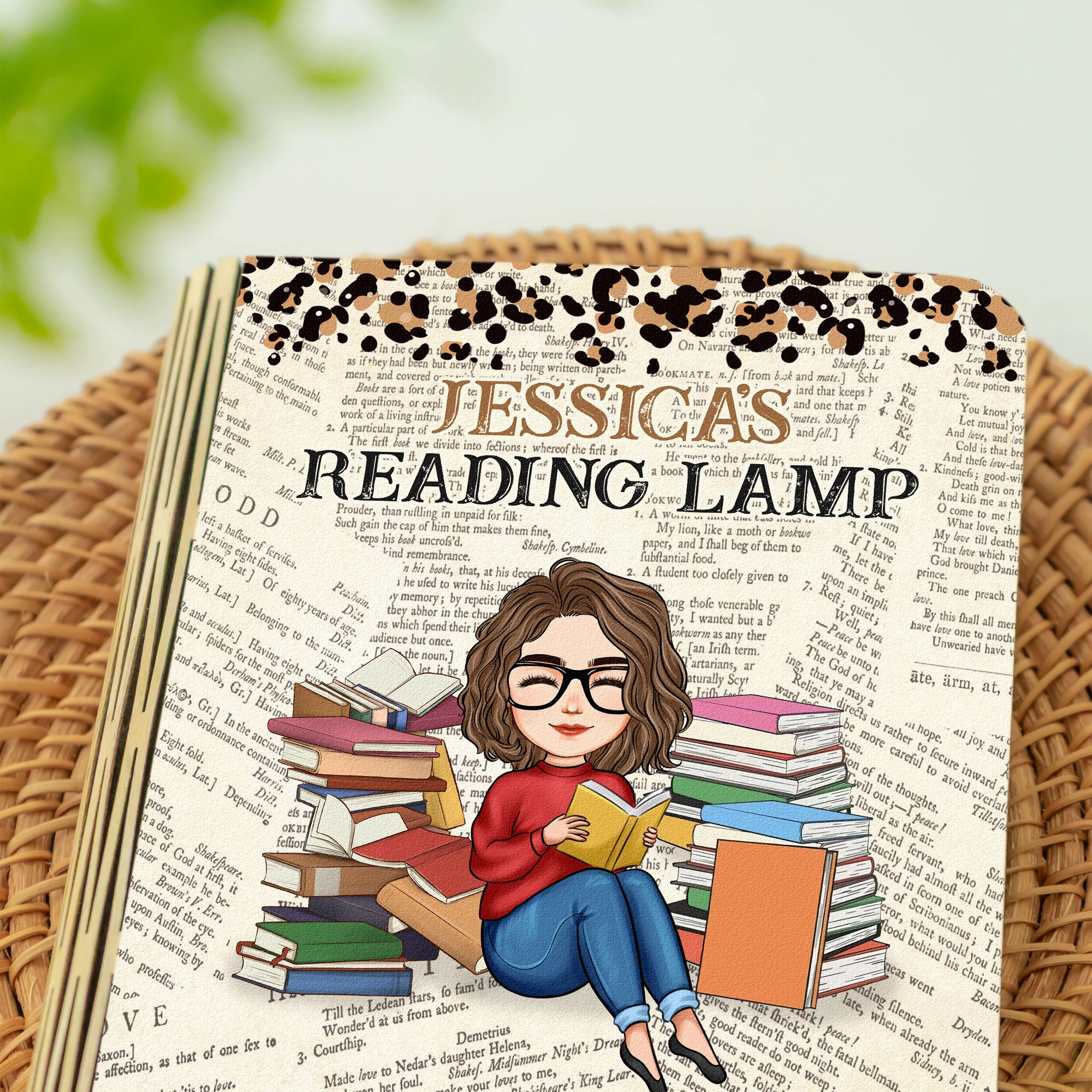 Reading Lamp Just A Girl Who Loves Books - Personalized Book Lamp - Image 6