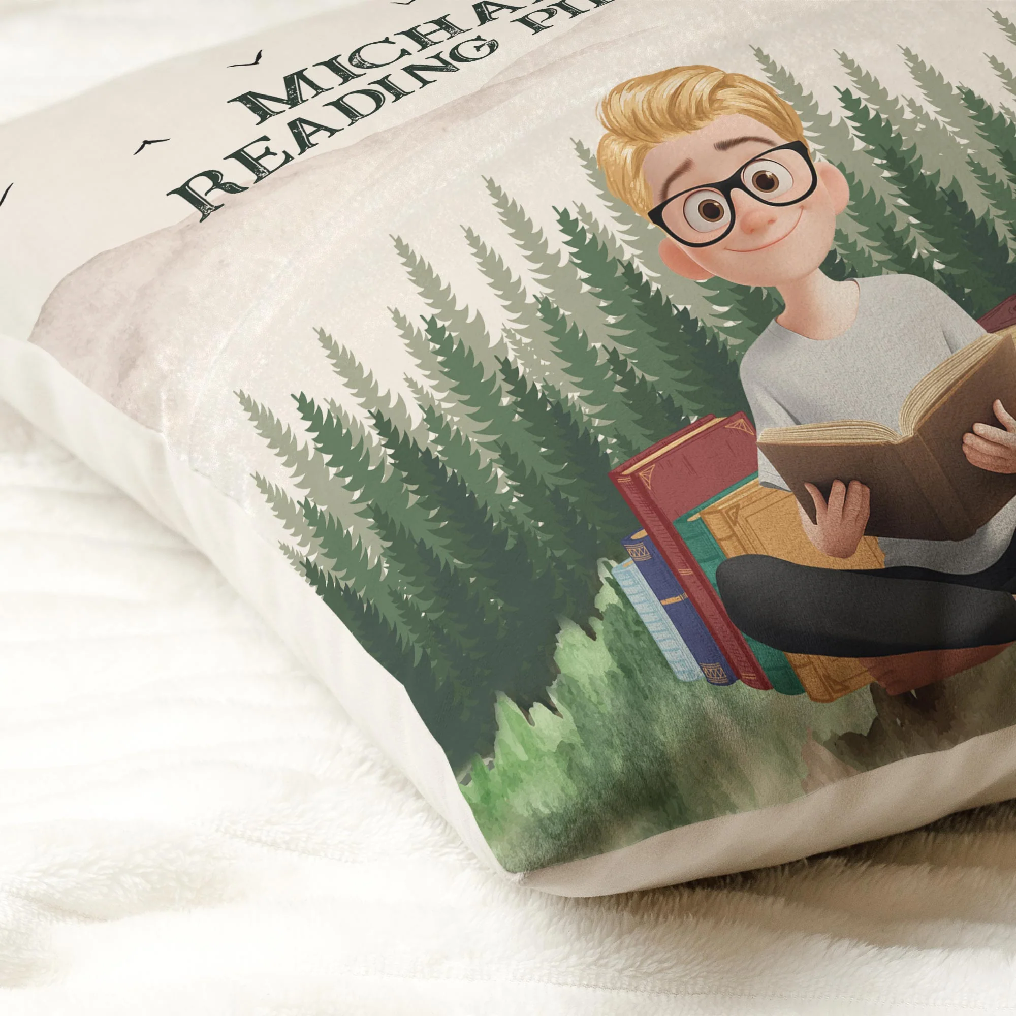 Reading Pillow For Him, Son - Personalized Pocket Pillow (Insert Included) - Image 3