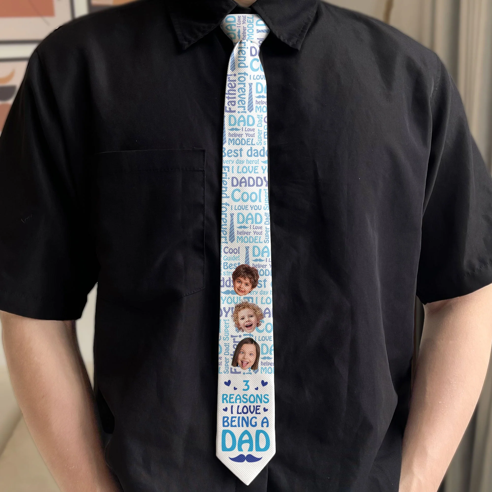 Reasons I Love Being A Dad - Custom Photo Tie - Image 4