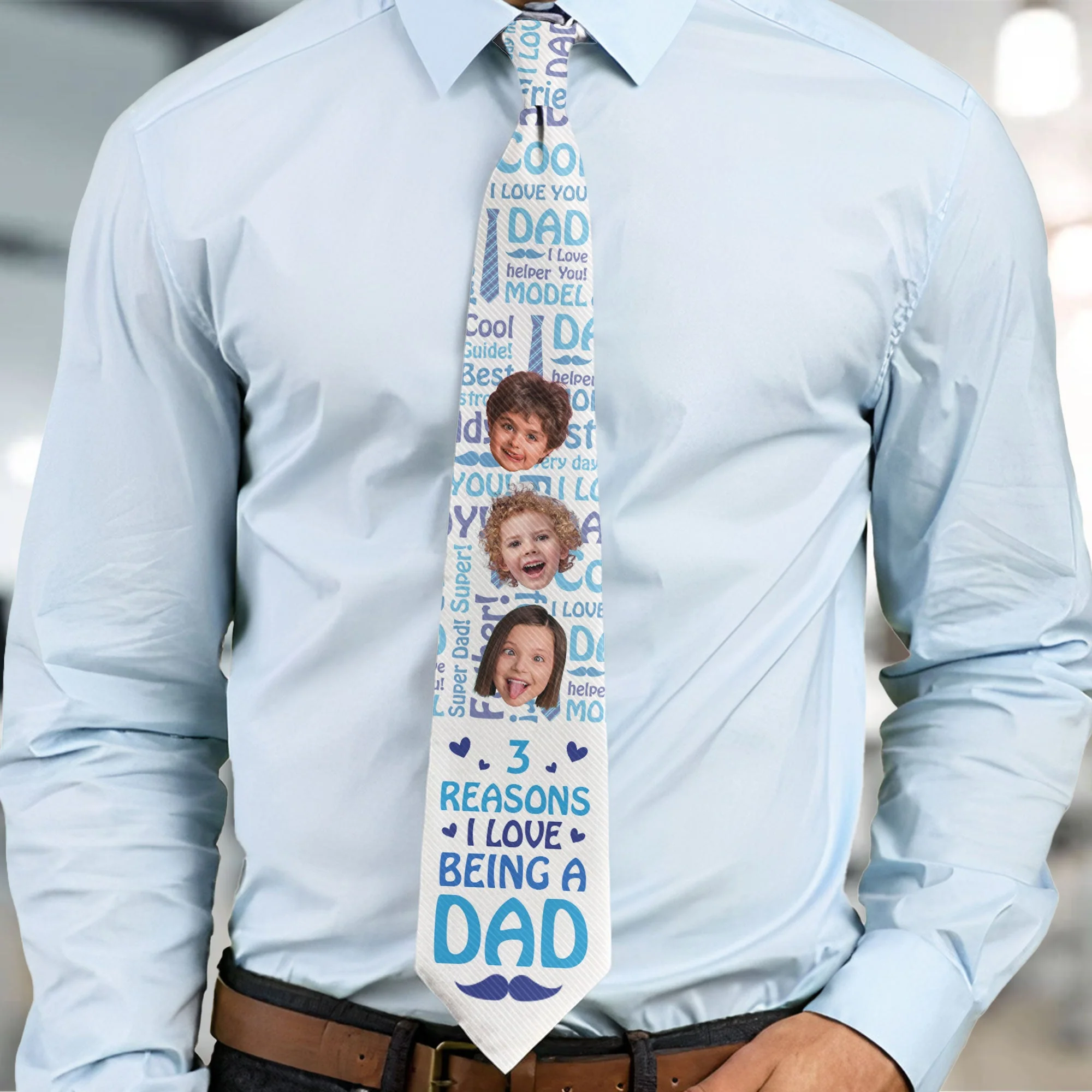 Reasons I Love Being A Dad - Custom Photo Tie - Image 5