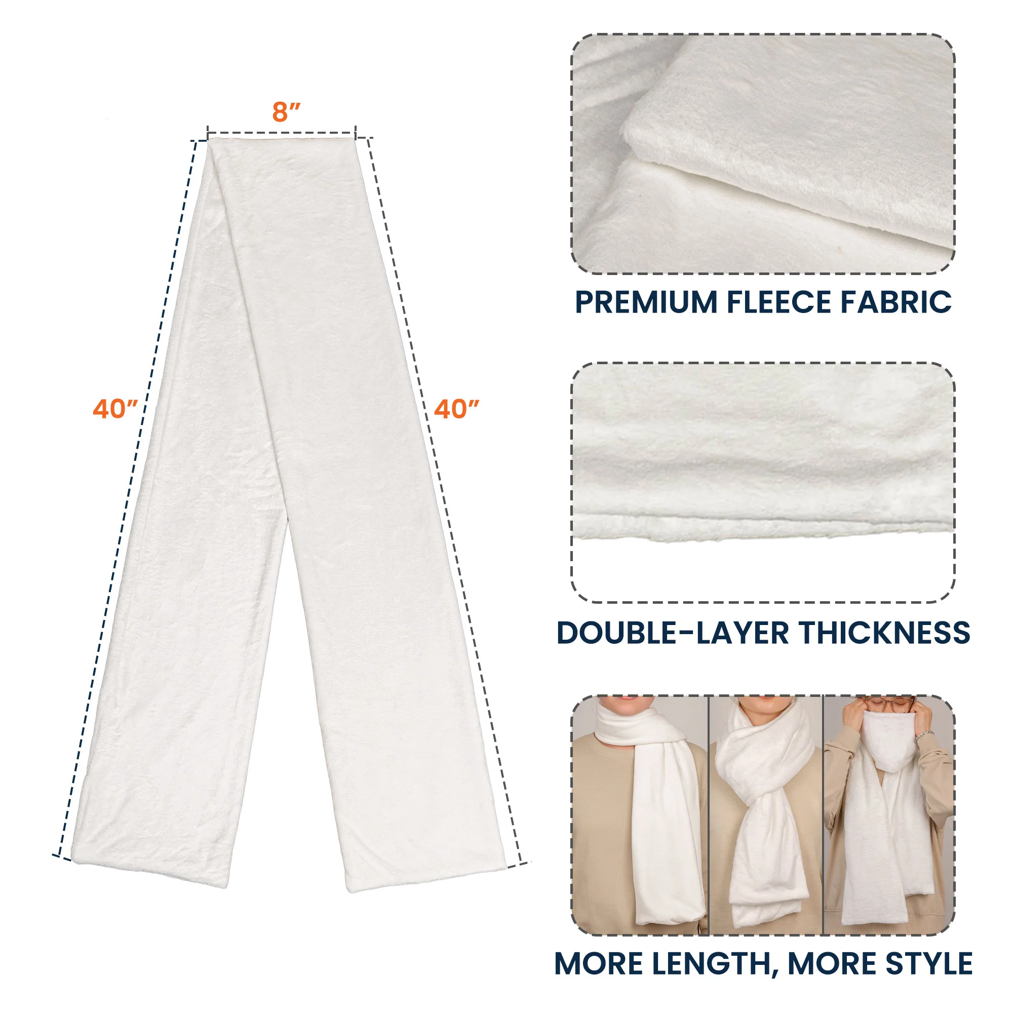Reasons I Love Being A Papa - Personalized Fleece Scarf - Image 5