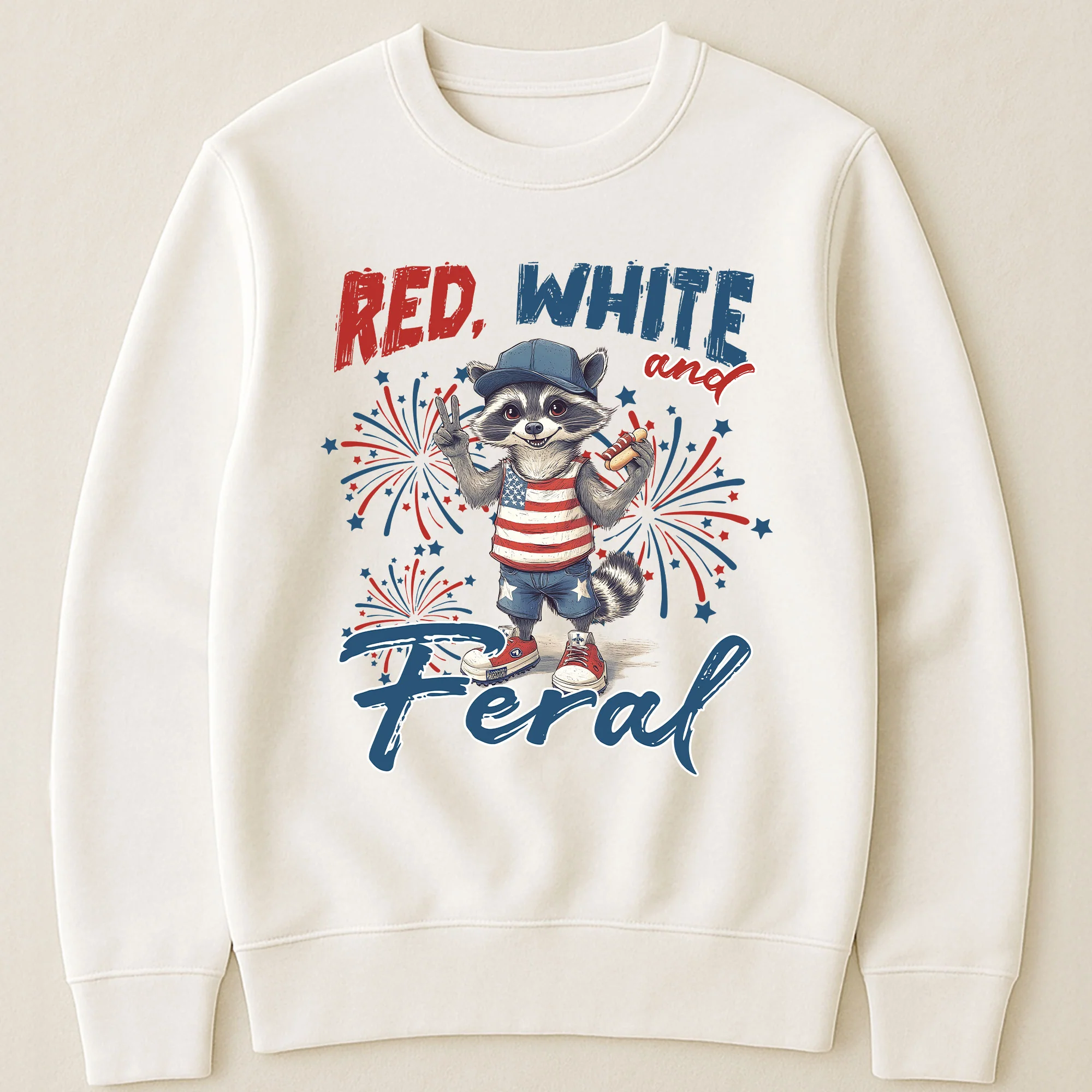 Red White And Feral/Bruh/Boujee/Goose 4th Of July - Personalized Shirt - Image 3