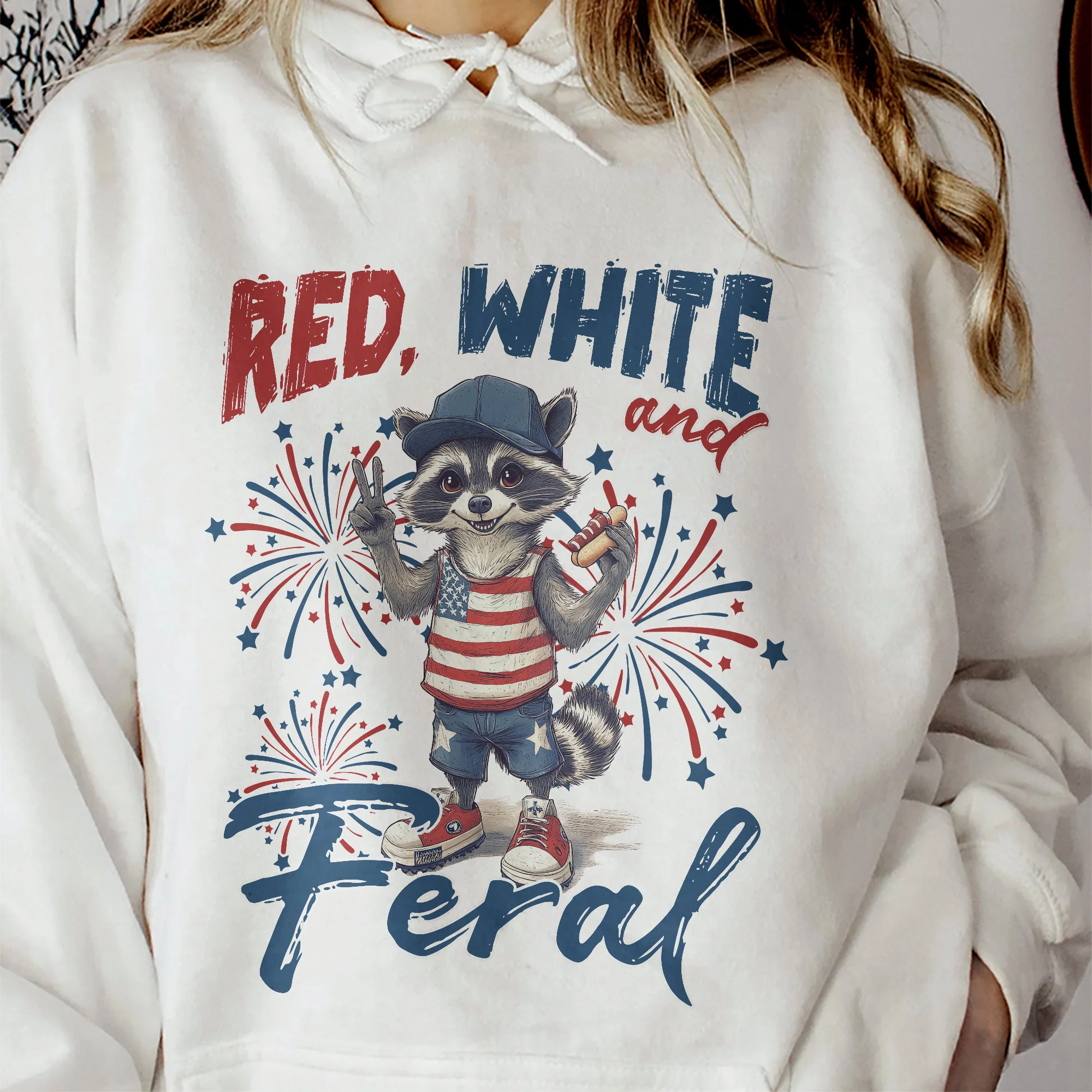 Red White And Feral/Bruh/Boujee/Goose 4th Of July - Personalized Shirt - Image 6