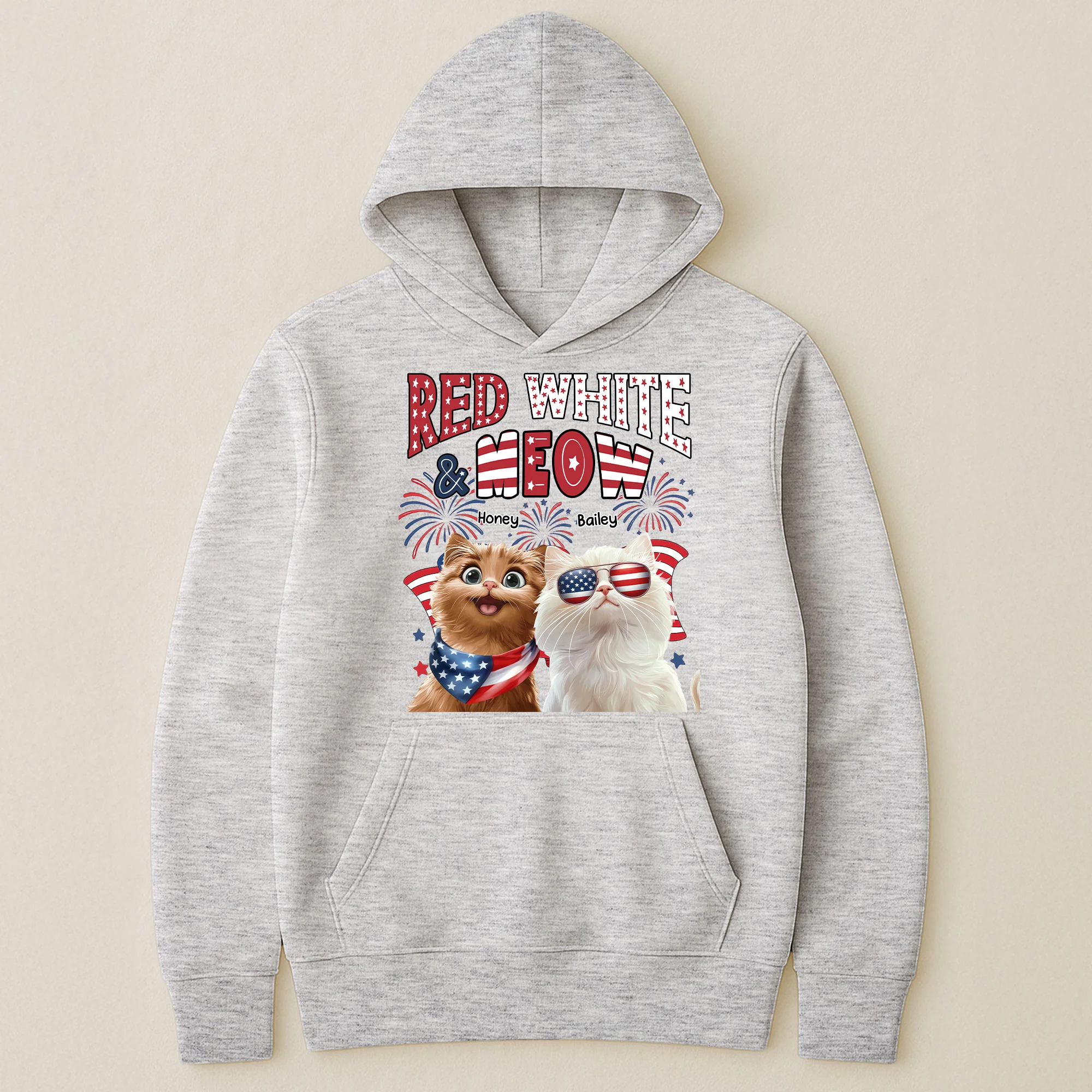 Red White Meow - Personalized Shirt - Image 7