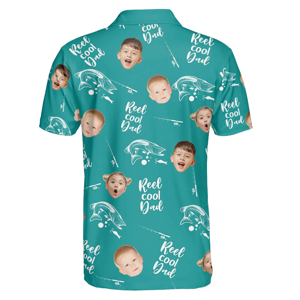 Reel Cool Dad - Personalized Photo Polo Shirt - Image 6