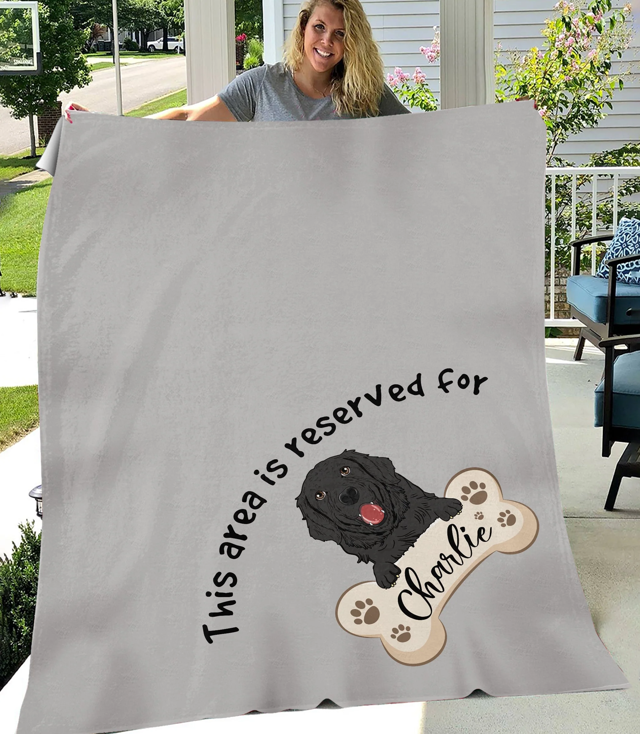 Reserved For My Dog - Personalized Blanket - Birthday Gift For Dog, Puppy - Image 2