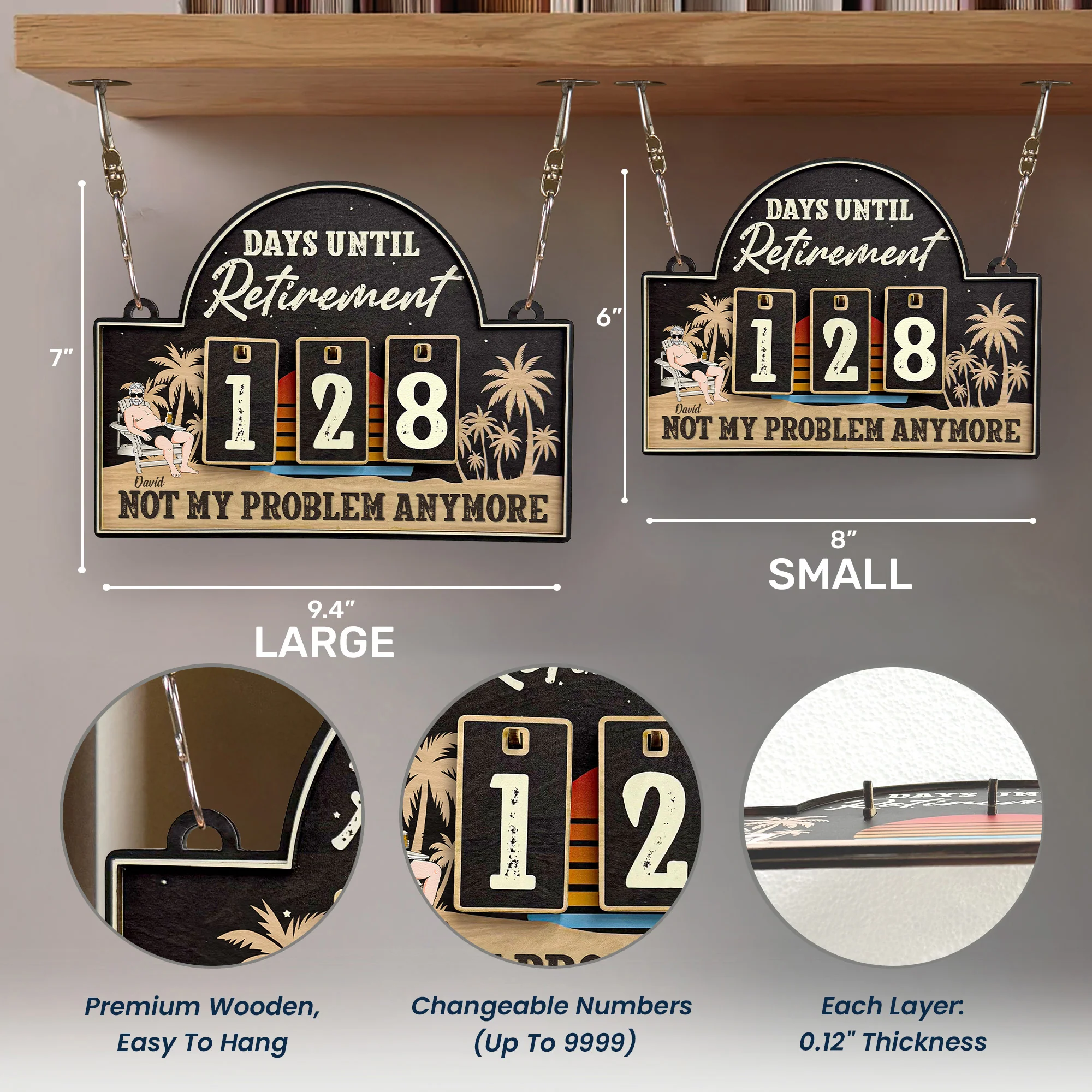 Retirement Not My Problem Anymore - Personalized Countdown Tracker - Image 6