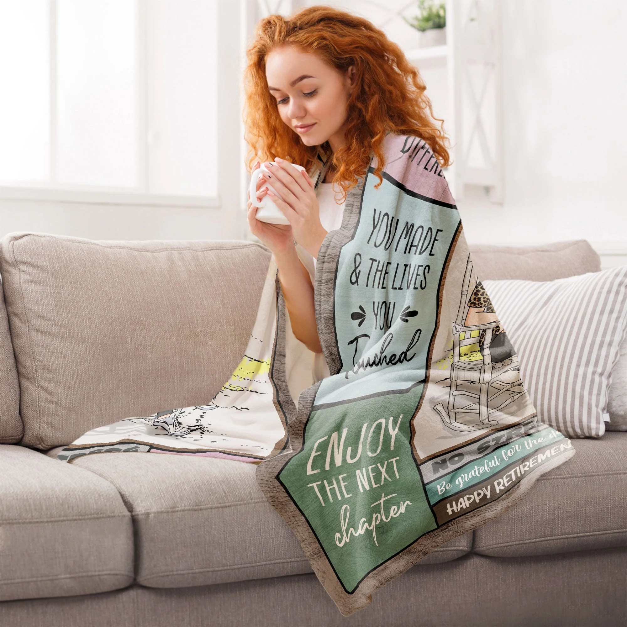 Retirement Rules Enjoy The Next Chapter - Personalized Blanket - Image 5