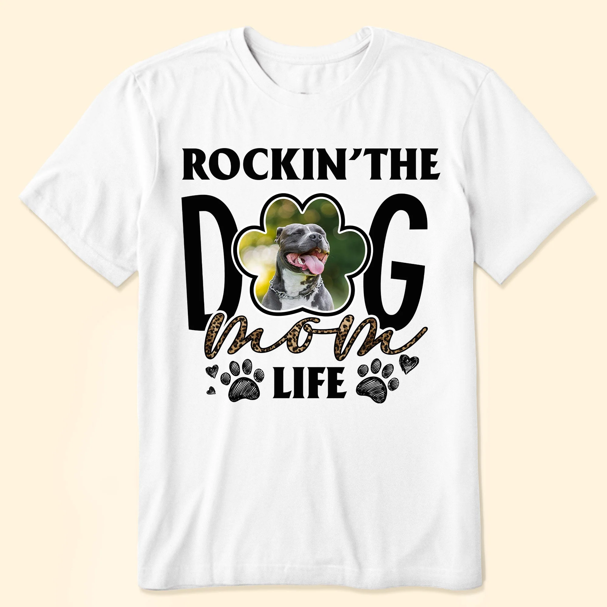 Rockin' Dog Mom - Personalized Photo Shirt - Image 2