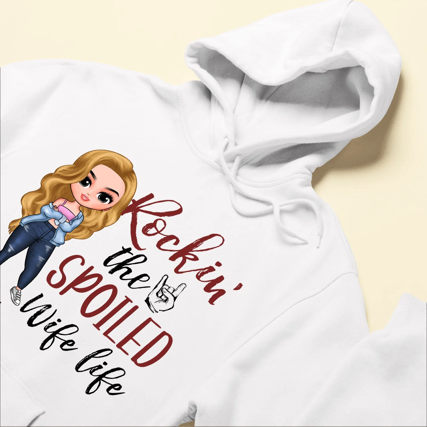 Rockin' Spoiled Wife Life - Personalize Shirt - Birthday Valentine Gift For Wife - Image 6