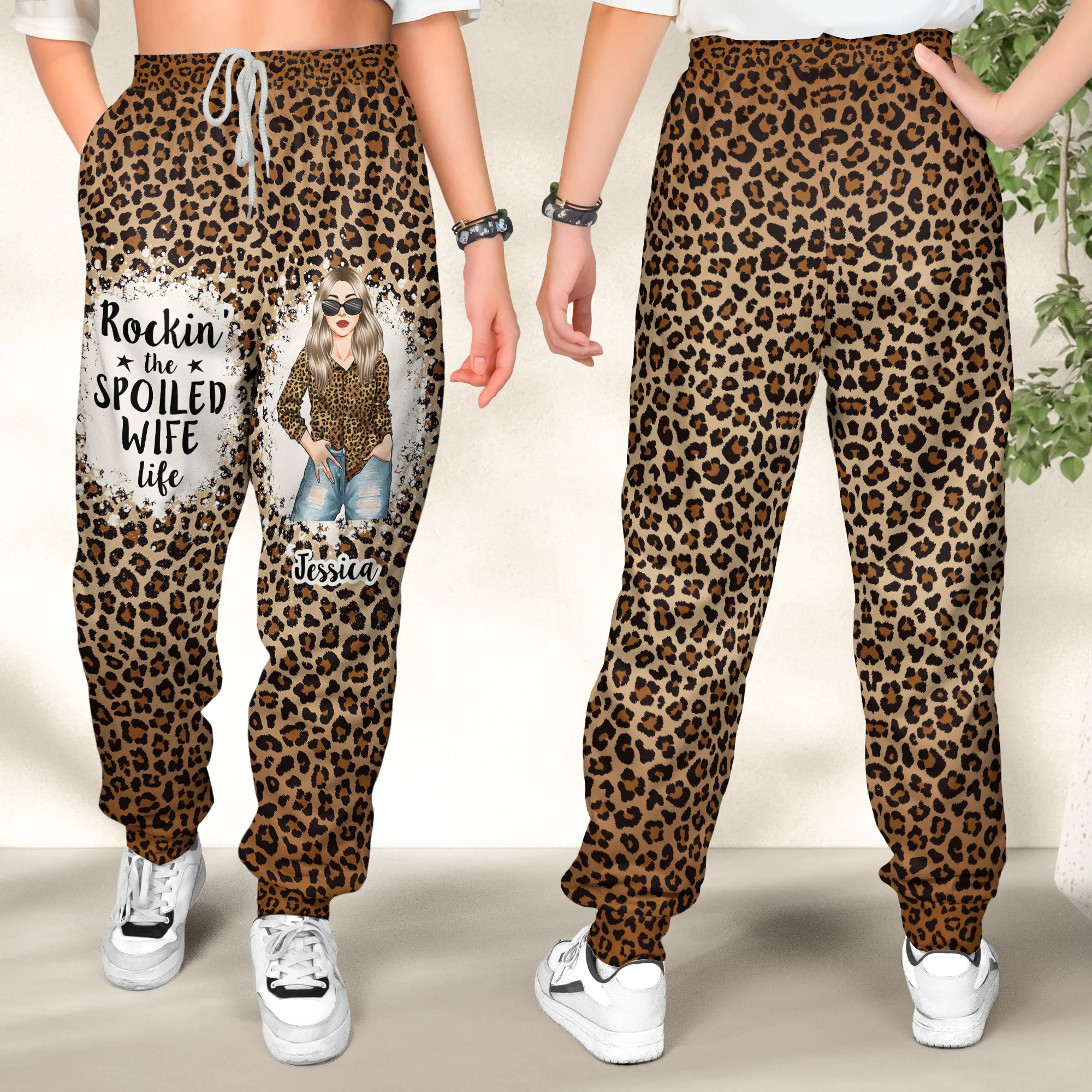Rockin' The Spoiled Wife Life - Personalized Sweatpants - Image 3