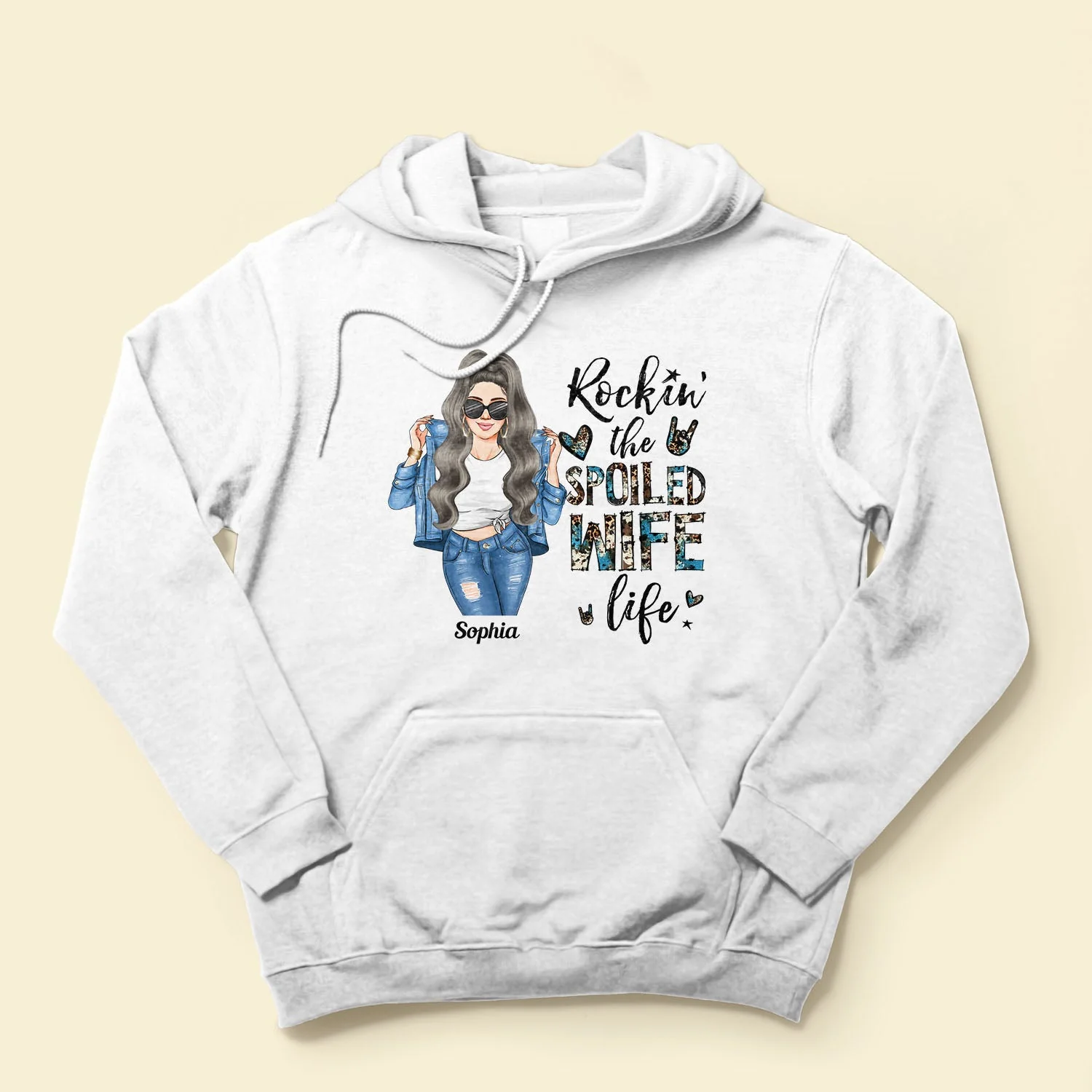Rocking The Spoiled Wife Life - Personalized Shirt - Anniversary, Birthday Gift For Wife, Lover, Honey - Leopard Design - Image 4
