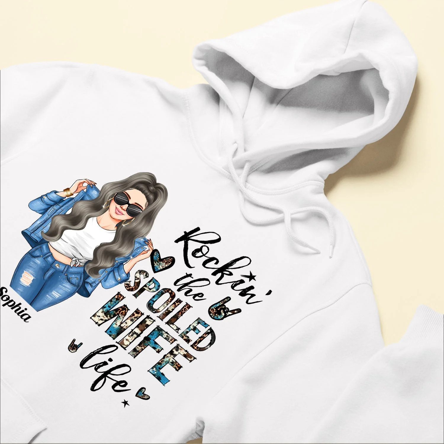 Rocking The Spoiled Wife Life - Personalized Shirt - Anniversary, Birthday Gift For Wife, Lover, Honey - Leopard Design - Image 6