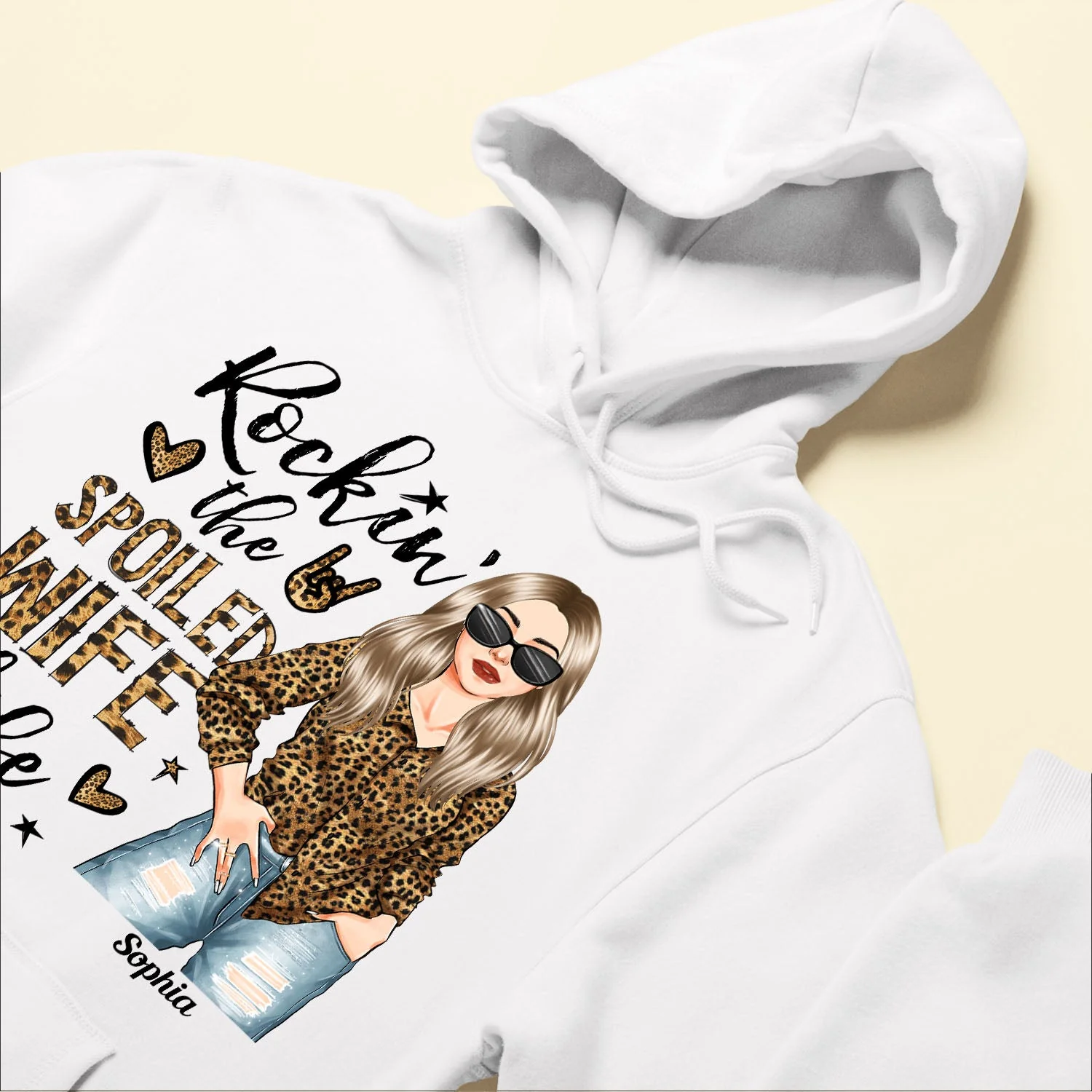 Rocking The Spoiled Wife Life - Personalized Shirt - Anniversary, Valentine's Day, Birthday Gift For Wife, Mom, Mother Lover - Leopard Woman - Image 6